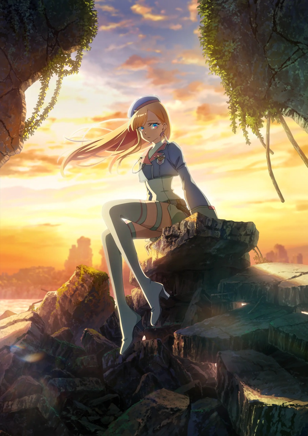 garter, heels, tagme, thighhighs, towa_no_yuugure, uniform, yuugure_(towa_no_yuugure)