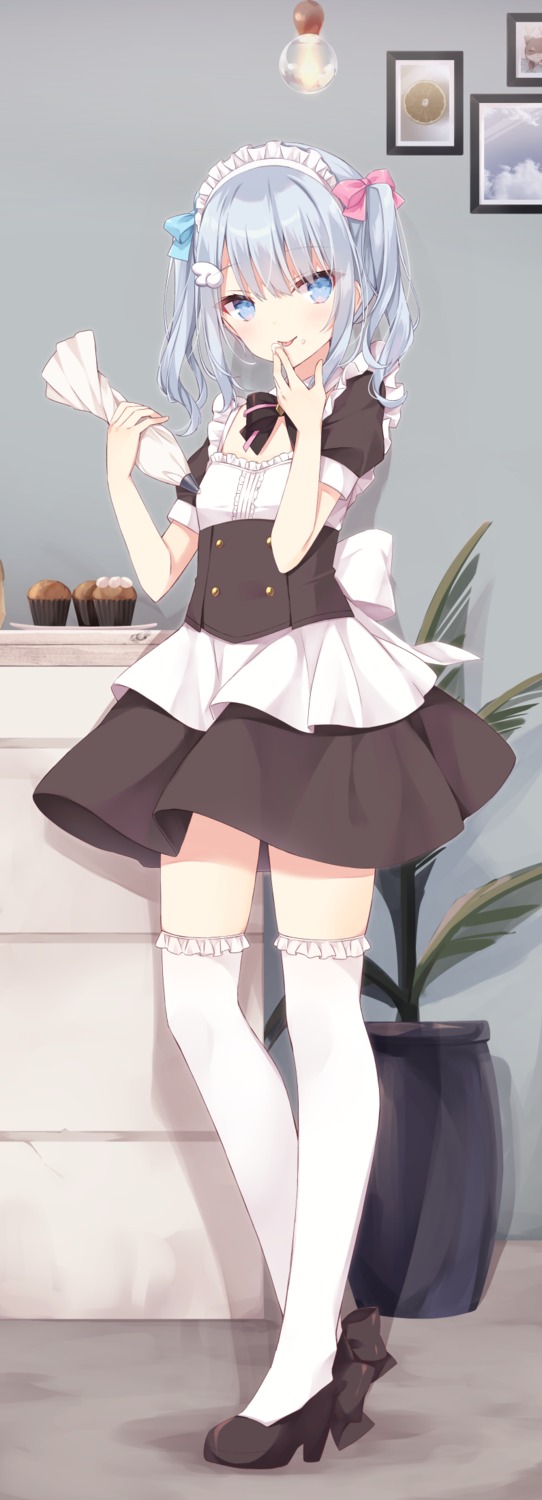 ao_(hoshi), cream, heels, hoshi, maid, thighhighs