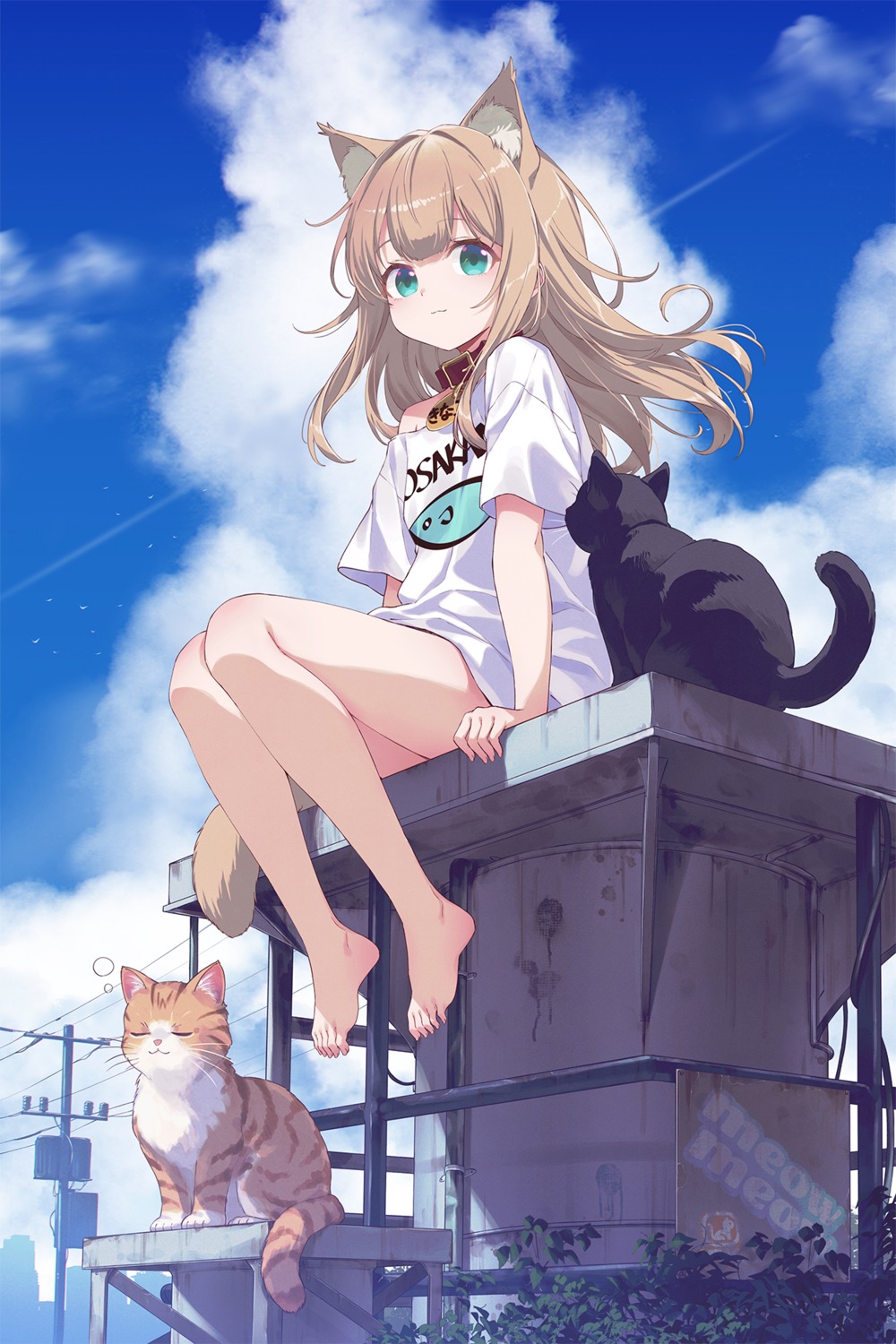 40hara, animal_ears, kinako_(40hara), neko, nekomimi, tail