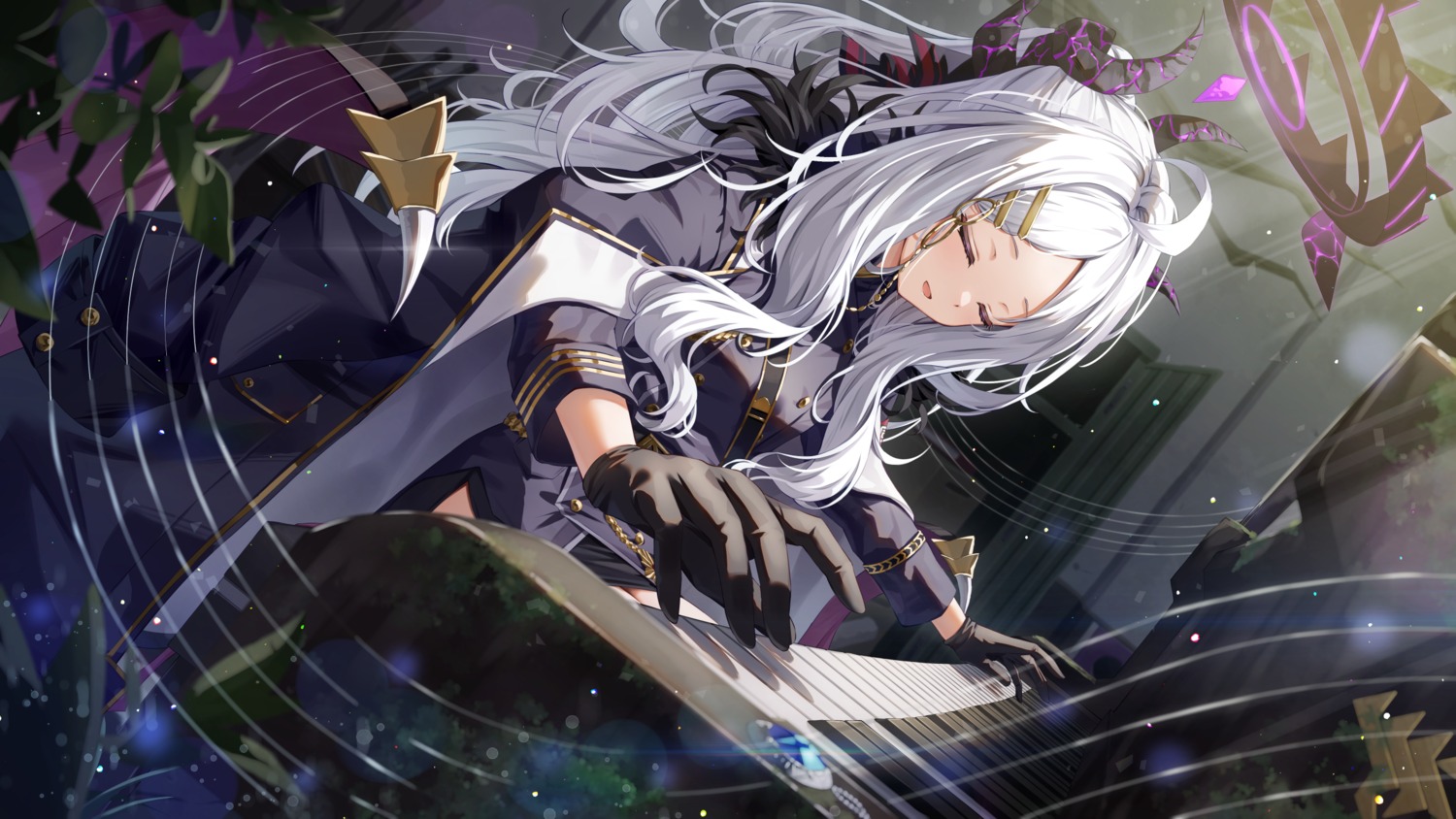 blue_archive, devil, halo, horns, kuria_(clear_trip_second), sorasaki_hina, uniform, wings