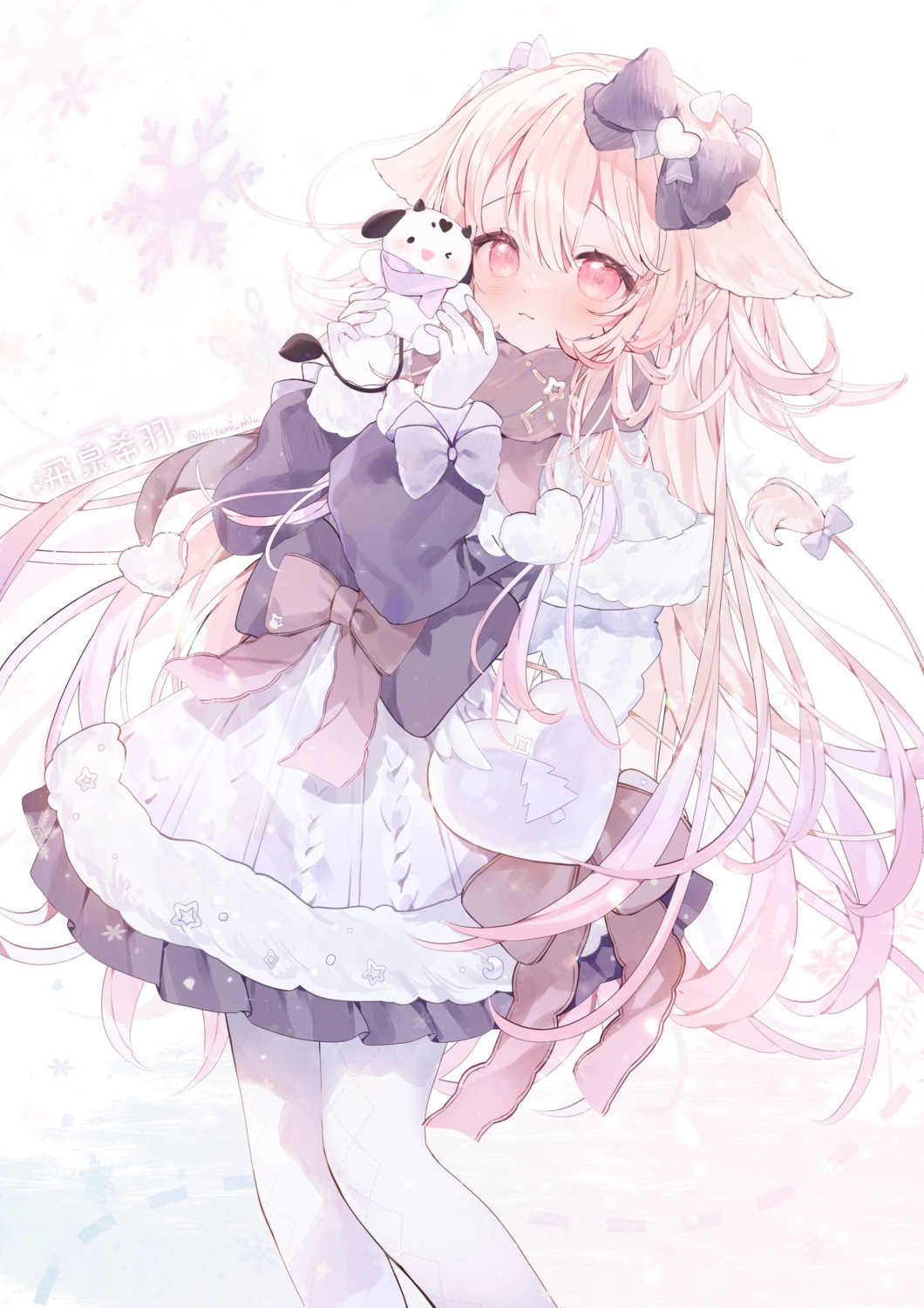 animal_ears, horns, pantyhose, simio_rou, tail