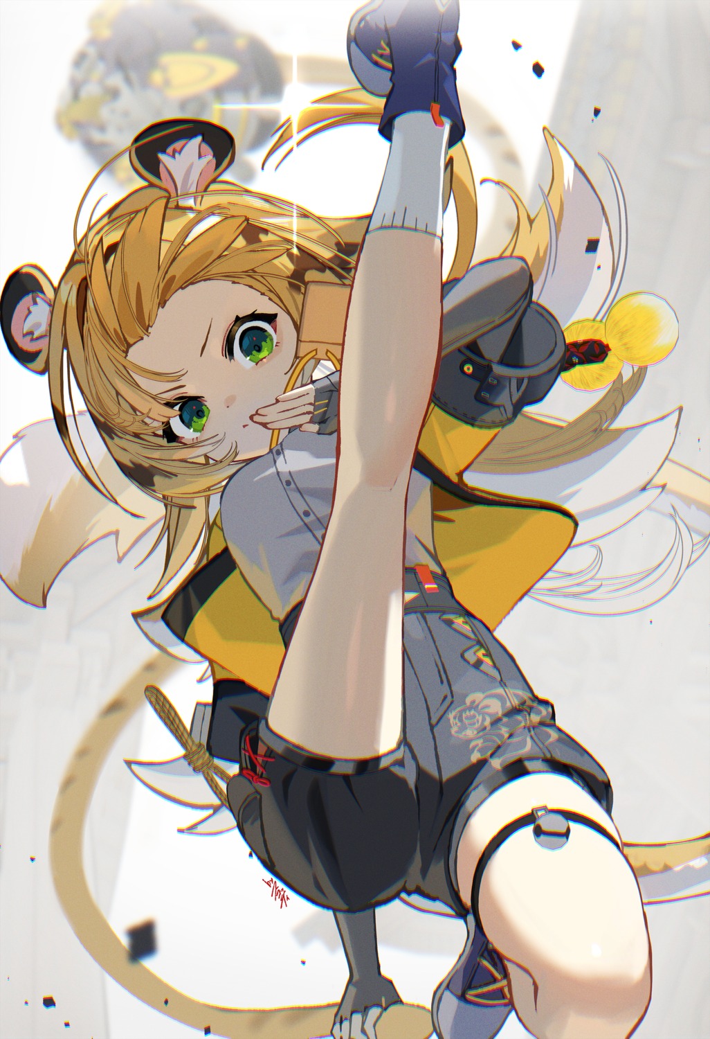 animal_ears, garter, ju_fufu, nekomimi, scottie, tail, zenless_zone_zero