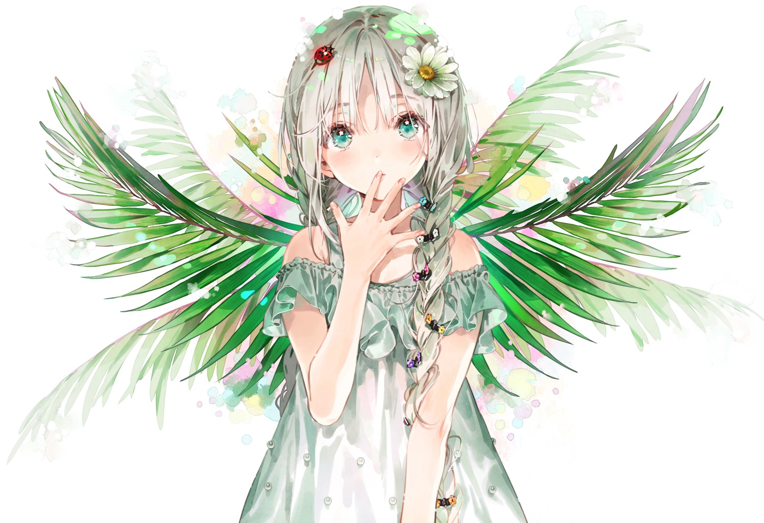 dress, dsmile, wings