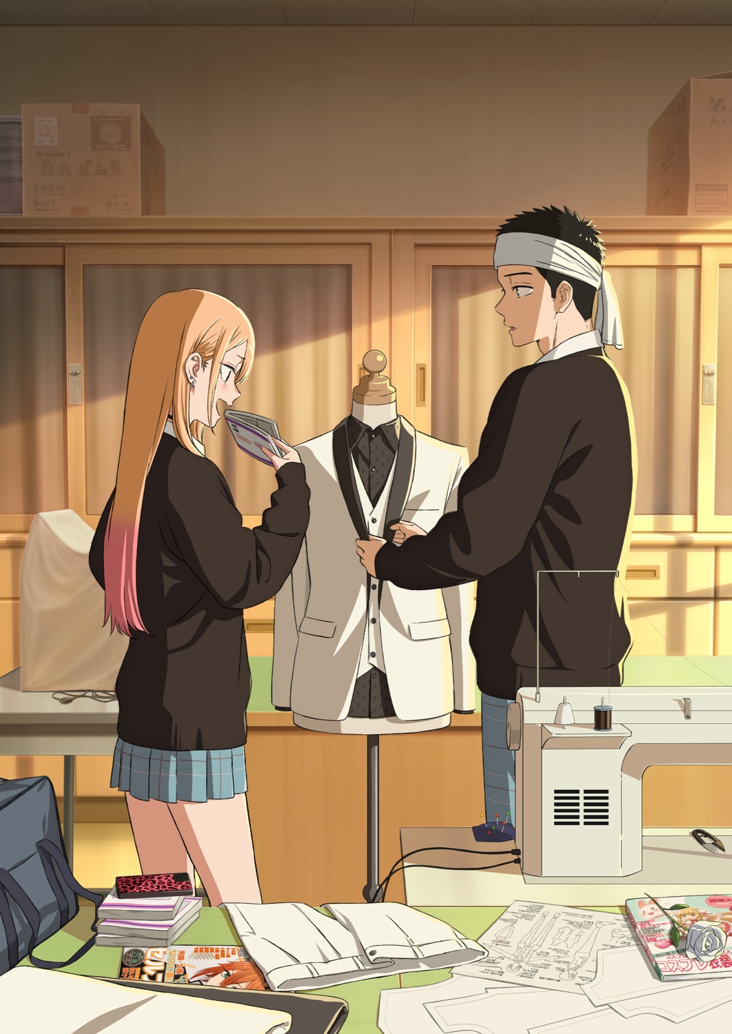 gojou_wakana, kitagawa_marin, seifuku, sono_bisque_doll_wa_koi_wo_suru, sweater, tagme