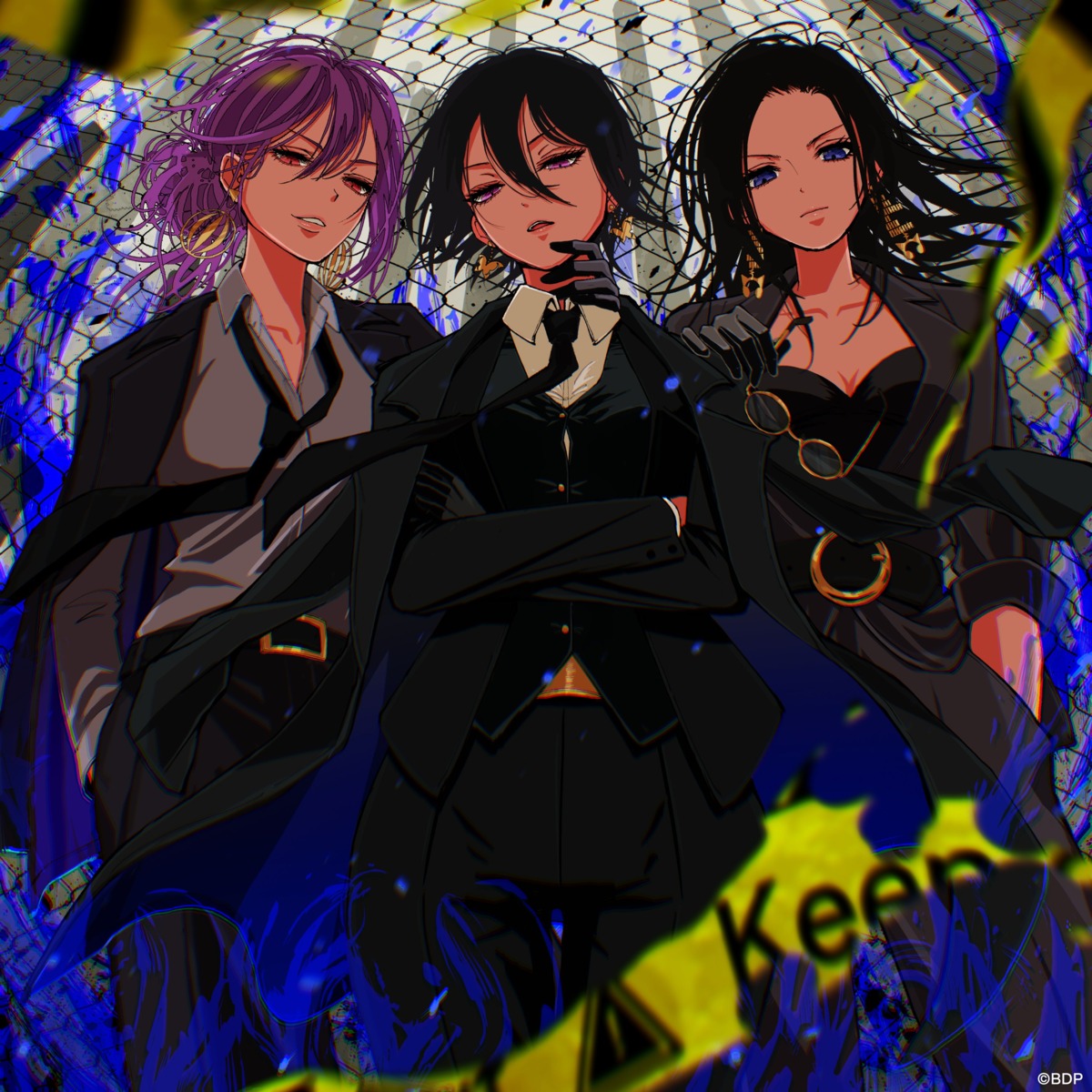 bang_dream!, bang_dream!_morfonication, business_suit, disc_cover, megane, ooounk16, seta_kaoru, wakana_rei, yashio_rui