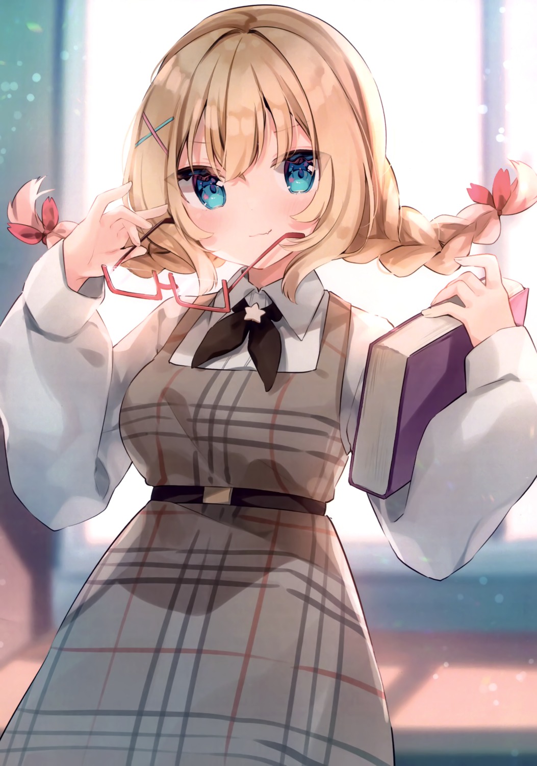 indie_virtual_youtuber, kani_biimu_(vtuber), megane, no_name, pirose, seifuku