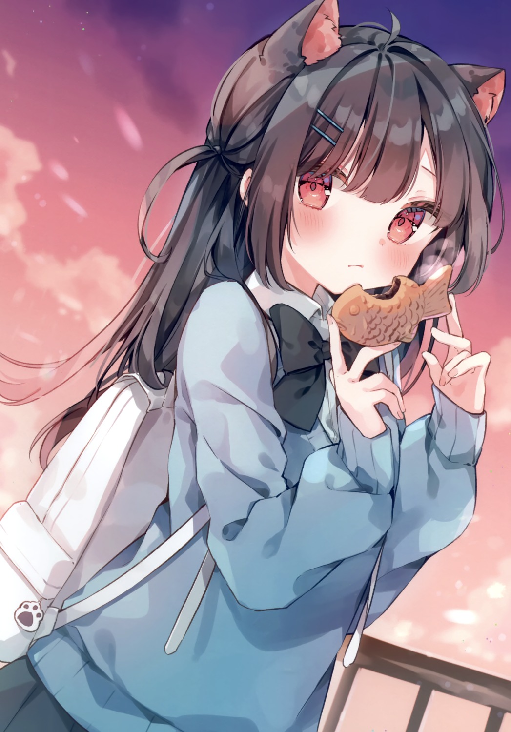 animal_ears, nekomimi, pirori_kingdom, pirose, seifuku, sweater