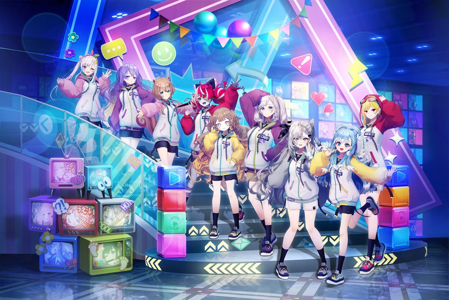 airani_iofifteen, animal_ears, anya_melfissa, ayunda_risu, bandages, hololive, hololive_indonesia, kaela_kovalskia