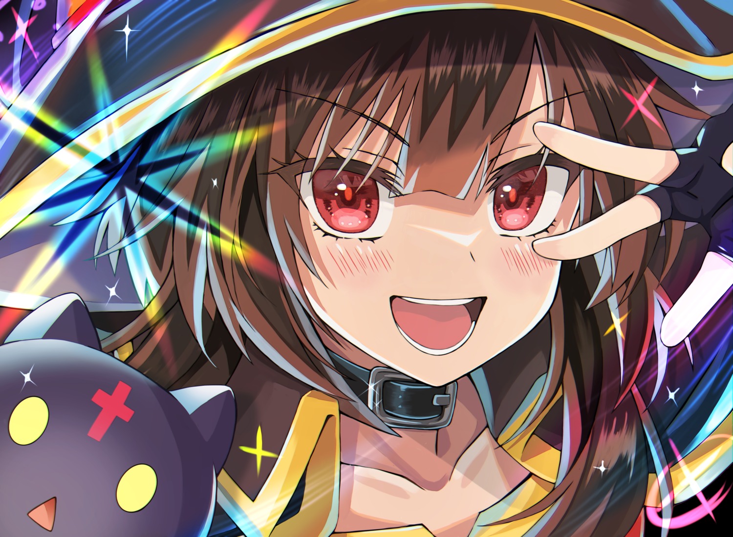 chomusuke, kono_subarashii_sekai_ni_shukufuku_wo!, megumin, tagme, witch