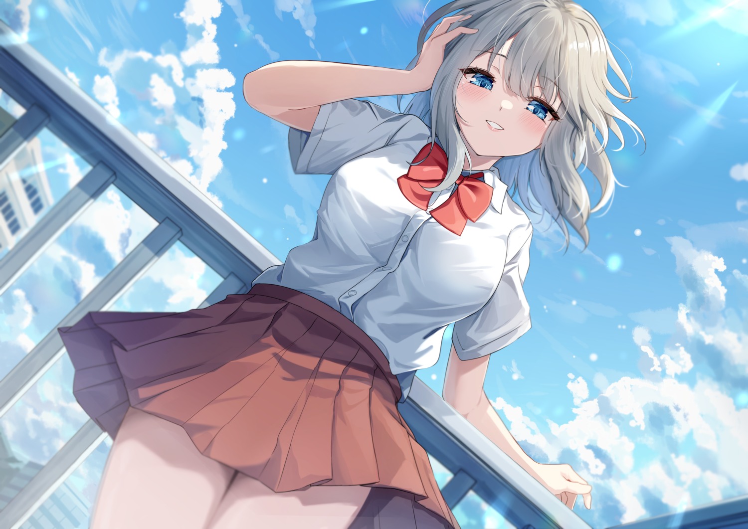 igayan, seifuku, skirt_lift