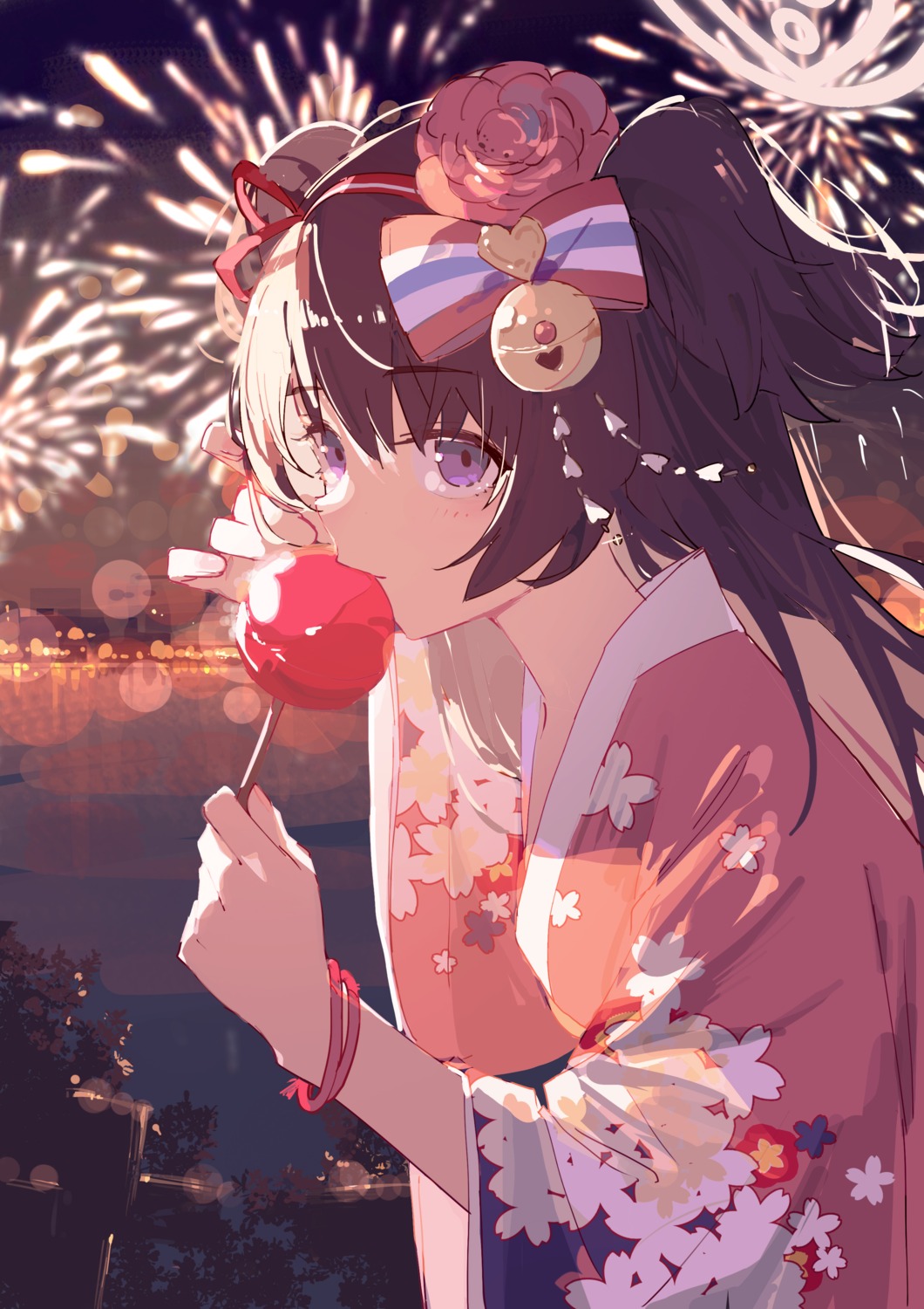 bilibalakonglijiwa, blue_archive, halo, kawawa_shizuko, yukata