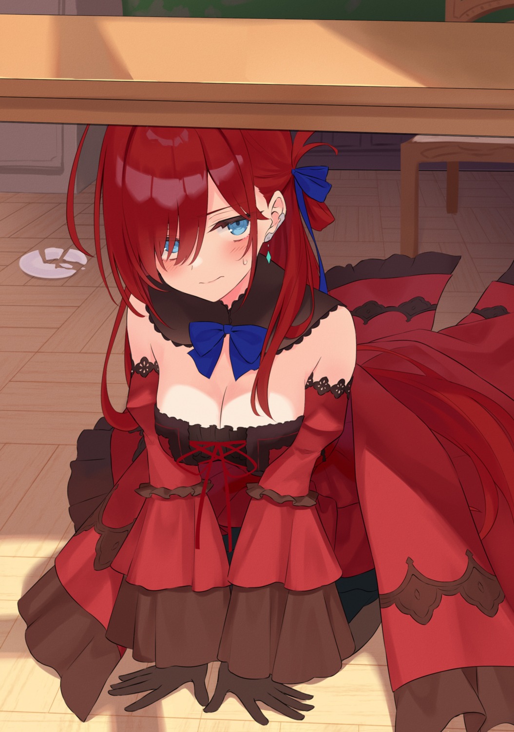 azuuru, dress, inori_no_kuni_no_riviere, lolita_fashion, majo_no_tabitabi, no_bra, riviere_(majotabi)