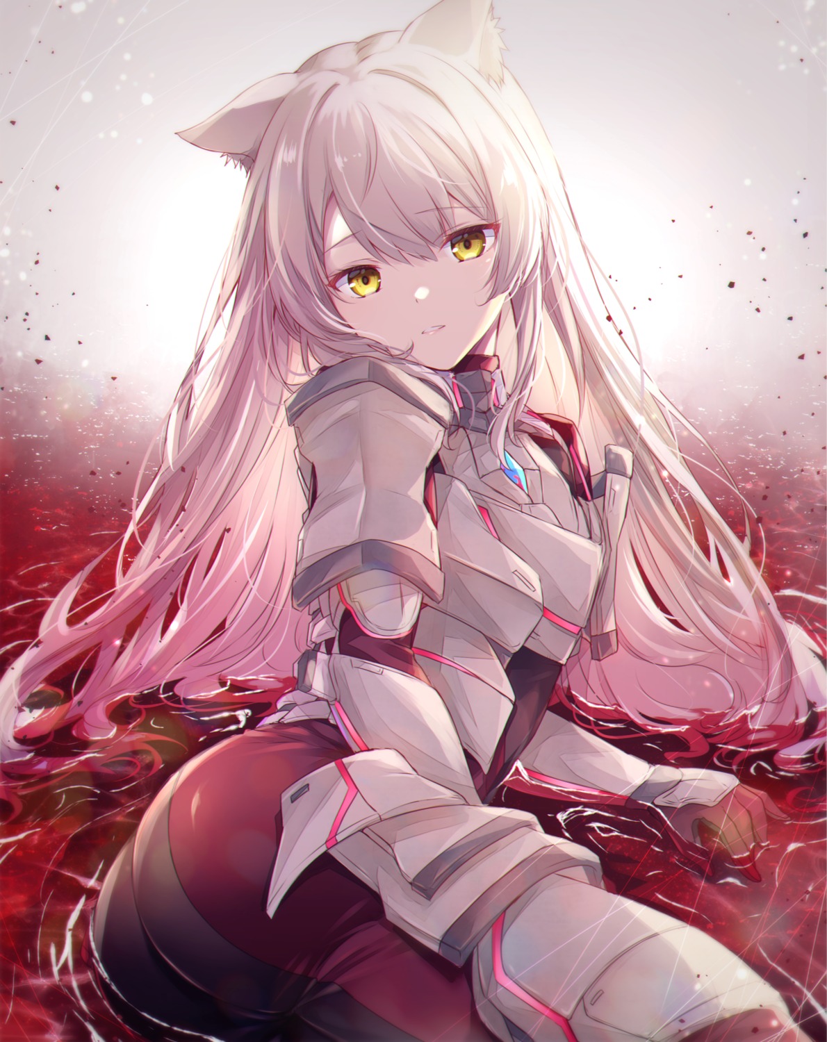 animal_ears, armor, bodysuit, m_(xenoblade_3), nekomimi, ui_frara, wet, xenoblade_(series)