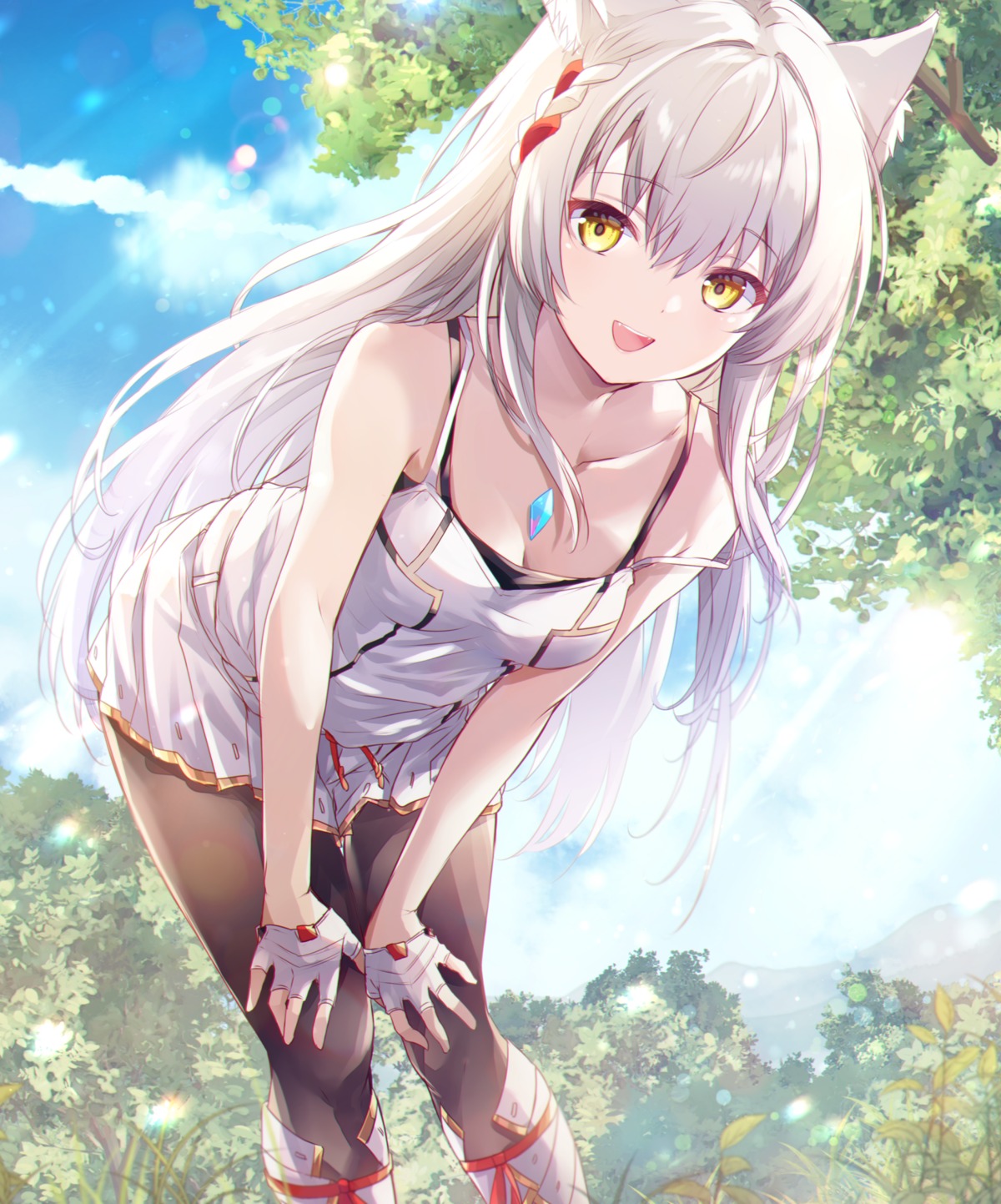 animal_ears, mio_(xenoblade_3), nekomimi, pantyhose, ui_frara, xenoblade_(series), xenoblade_3