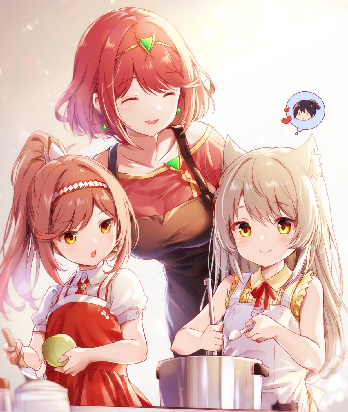 animal_ears, chibi, homura_(xenoblade_2), kagiroi_(xenoblade_3), mio_(xenoblade_3), nekomimi, noah_(xenoblade_3), ui_frara, xenoblade_(series), xenoblade_2, xenoblade_3