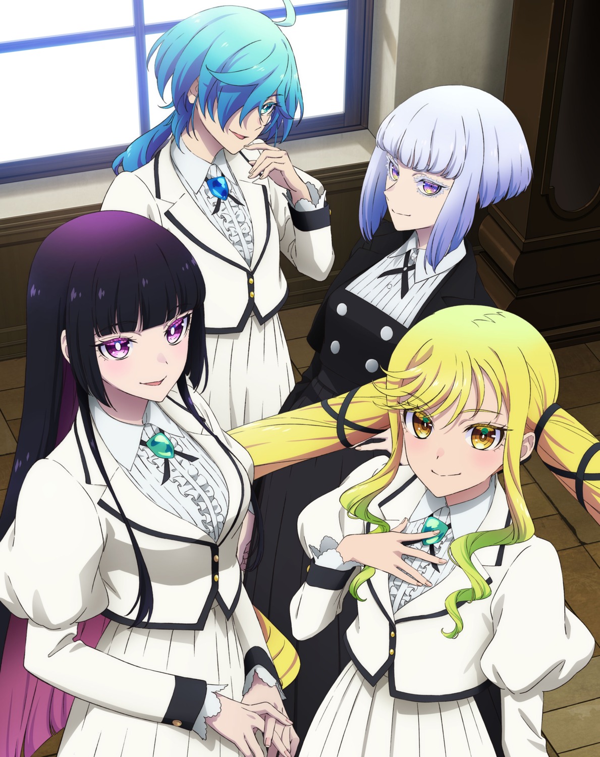 disc_cover, isemi_tina, kurogane_otoha, rock_wa_lady_no_tashinami_deshite, seifuku, shiraya_tamaki, suzunomiya_lilisa, tagme
