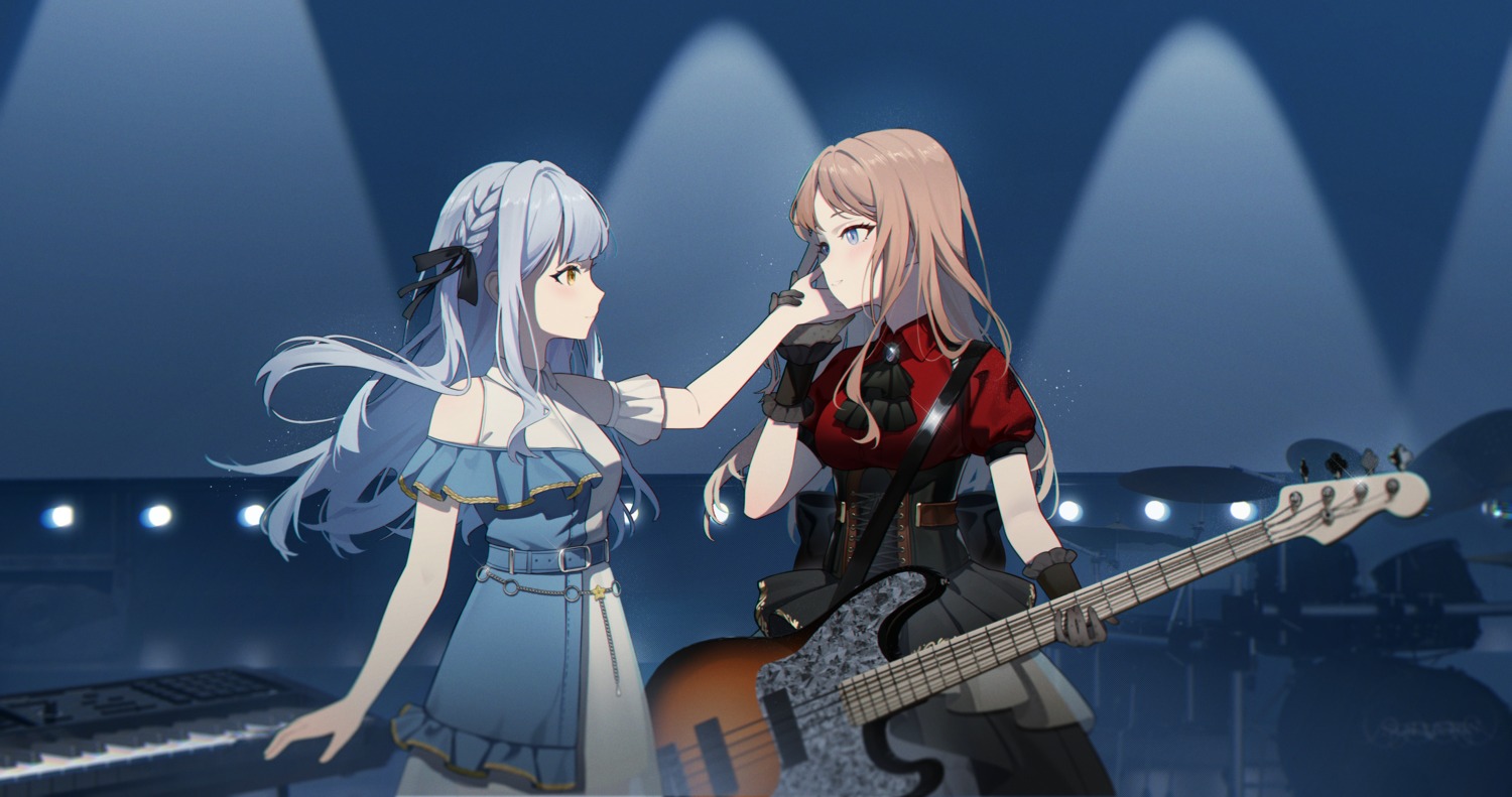 bang_dream!, bang_dream!_ave_mujica, bang_dream!_it's_mygo!!!!!, corset, cosplay, guitar, nagasaki_soyo, tagme