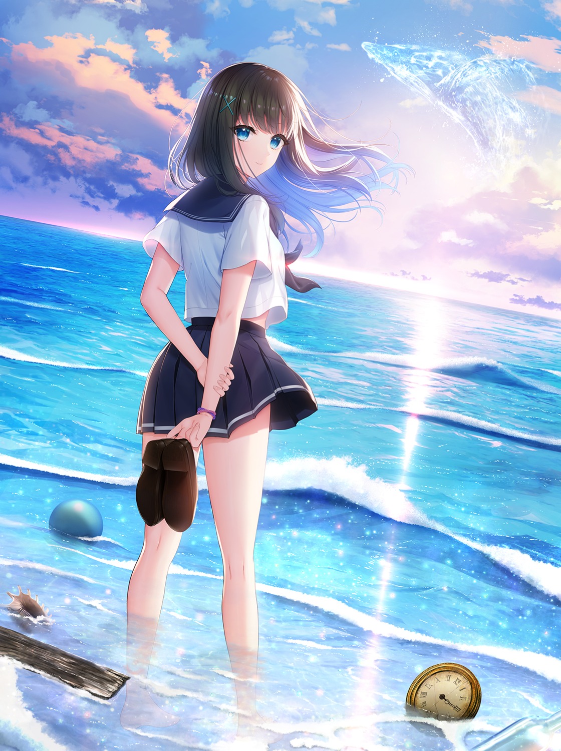 mellow, natsuake_hotaru, see_through, seifuku, skirt_lift, tagme, true_colors, wet