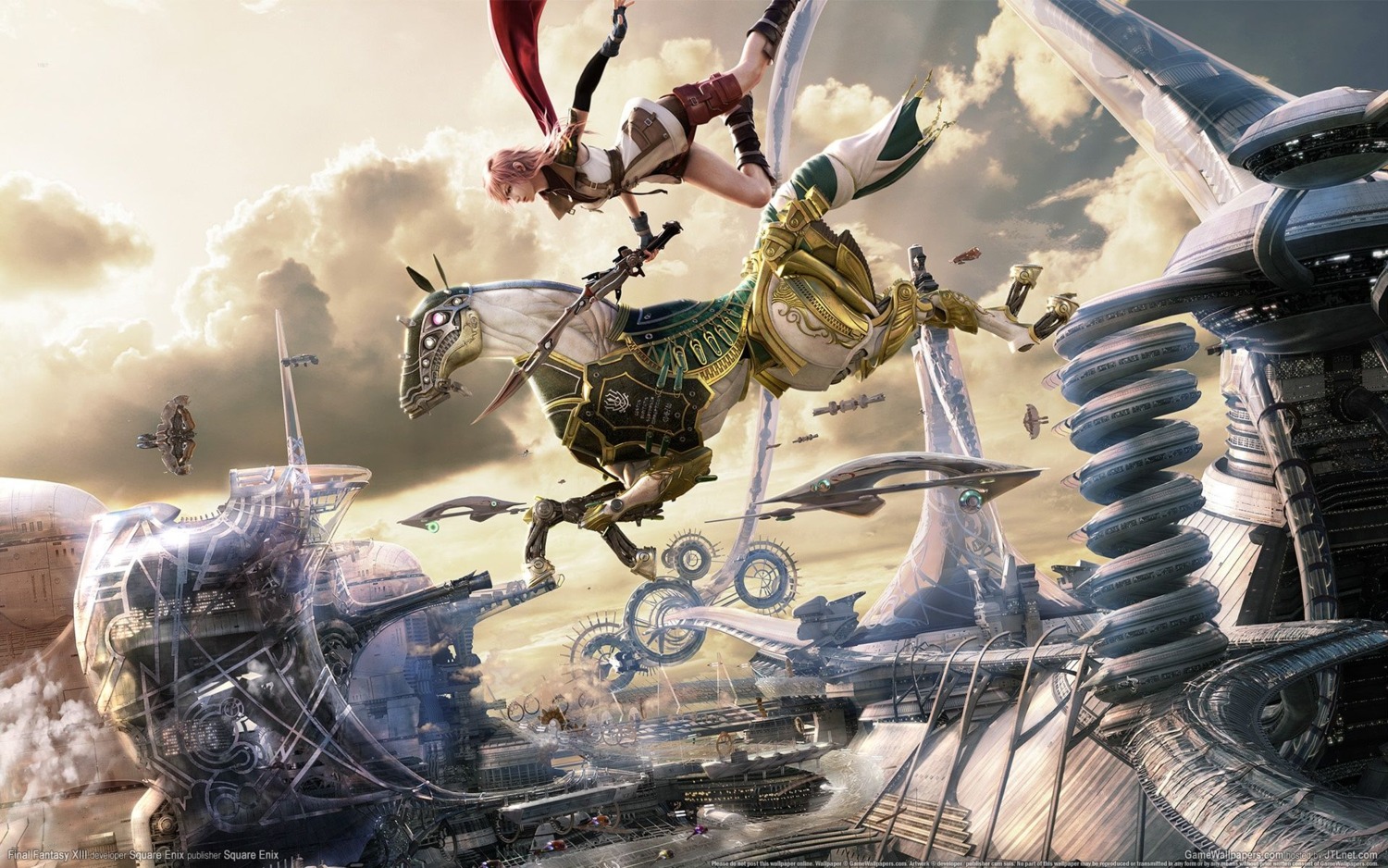cg, final_fantasy, final_fantasy_xiii, lightning, odin_(final_fantasy), square_enix, sword, wallpaper