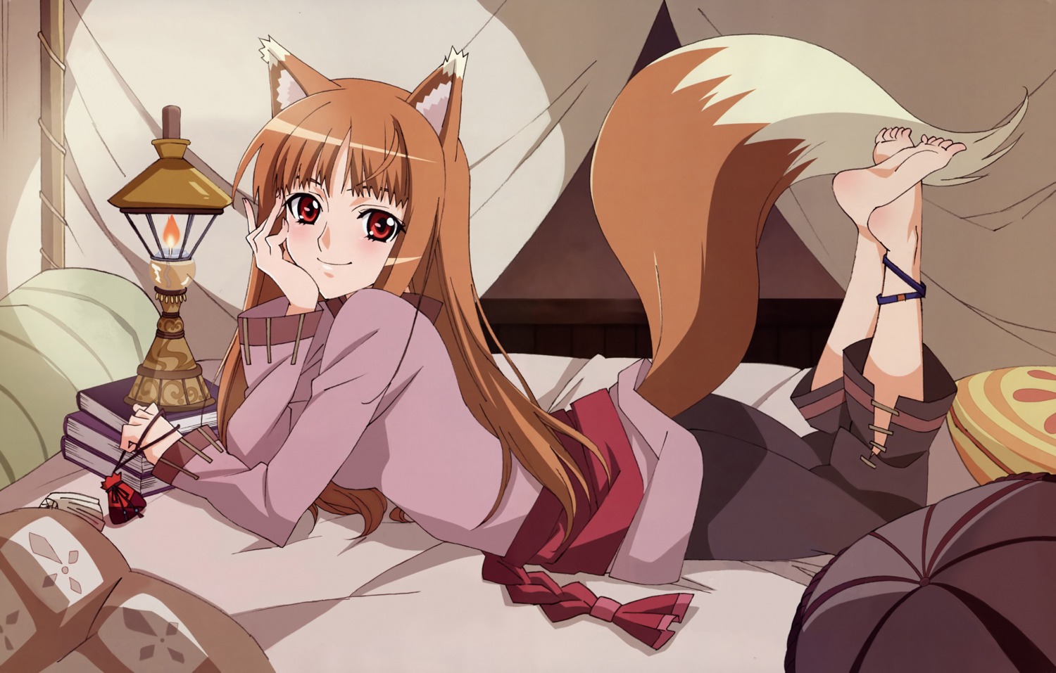animal_ears, holo, sadakata_kikuko, spice_and_wolf, tail