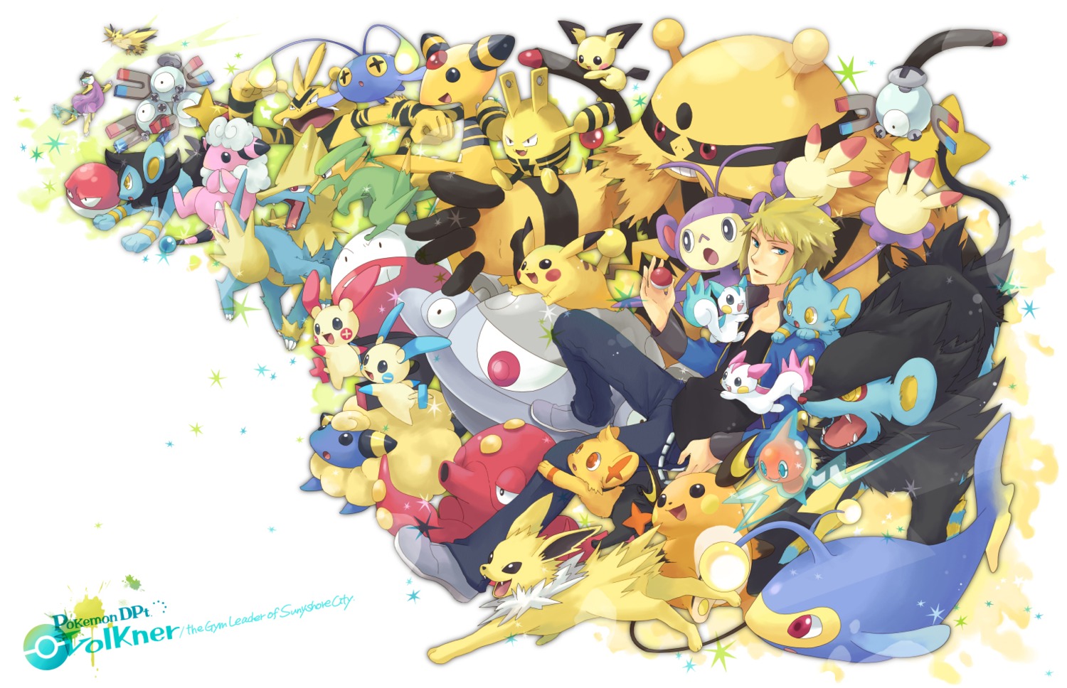 ambipom, ampharos, azurebloom, chinchou, denji_(pokemon), electabuzz, electivire, electrike