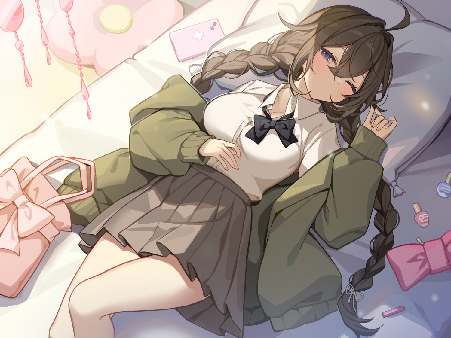 icomochi, open_shirt, seifuku, sweater