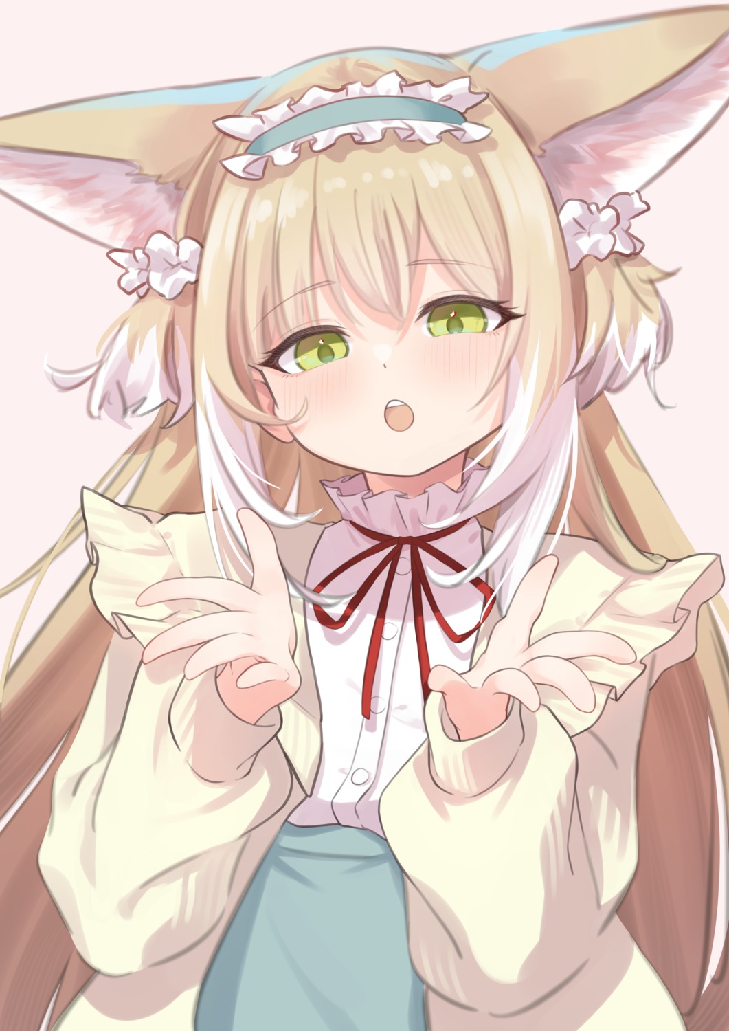 animal_ears, arknights, kitsune, suzuran_(arknights), yakurope-moko