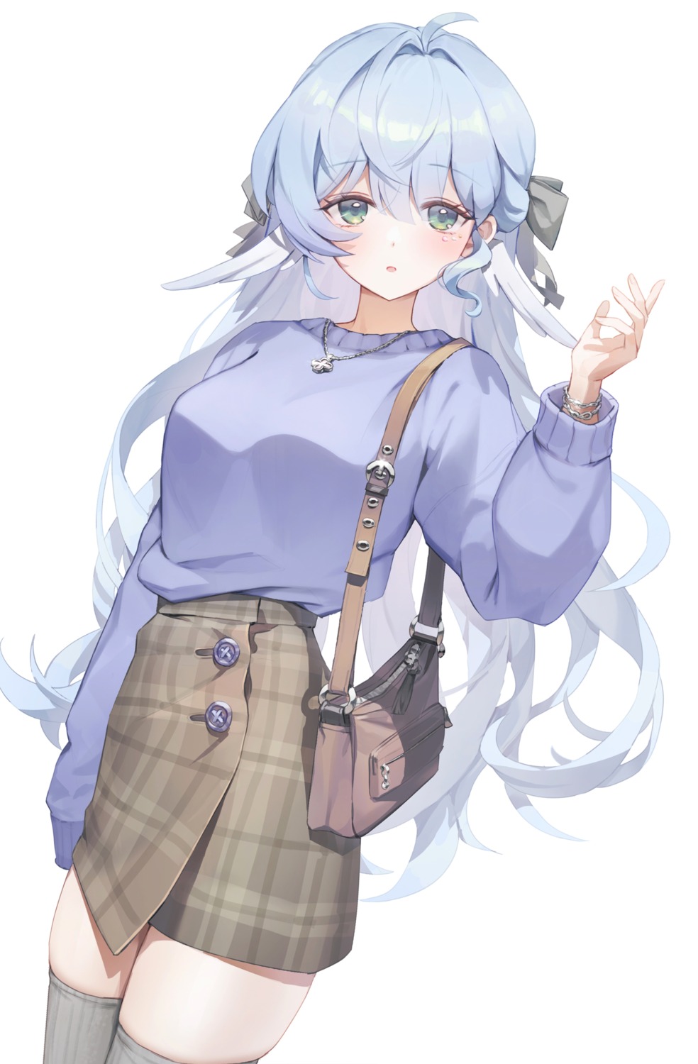 honkai:_star_rail, robin, sweater, thighhighs, wings, yanjem