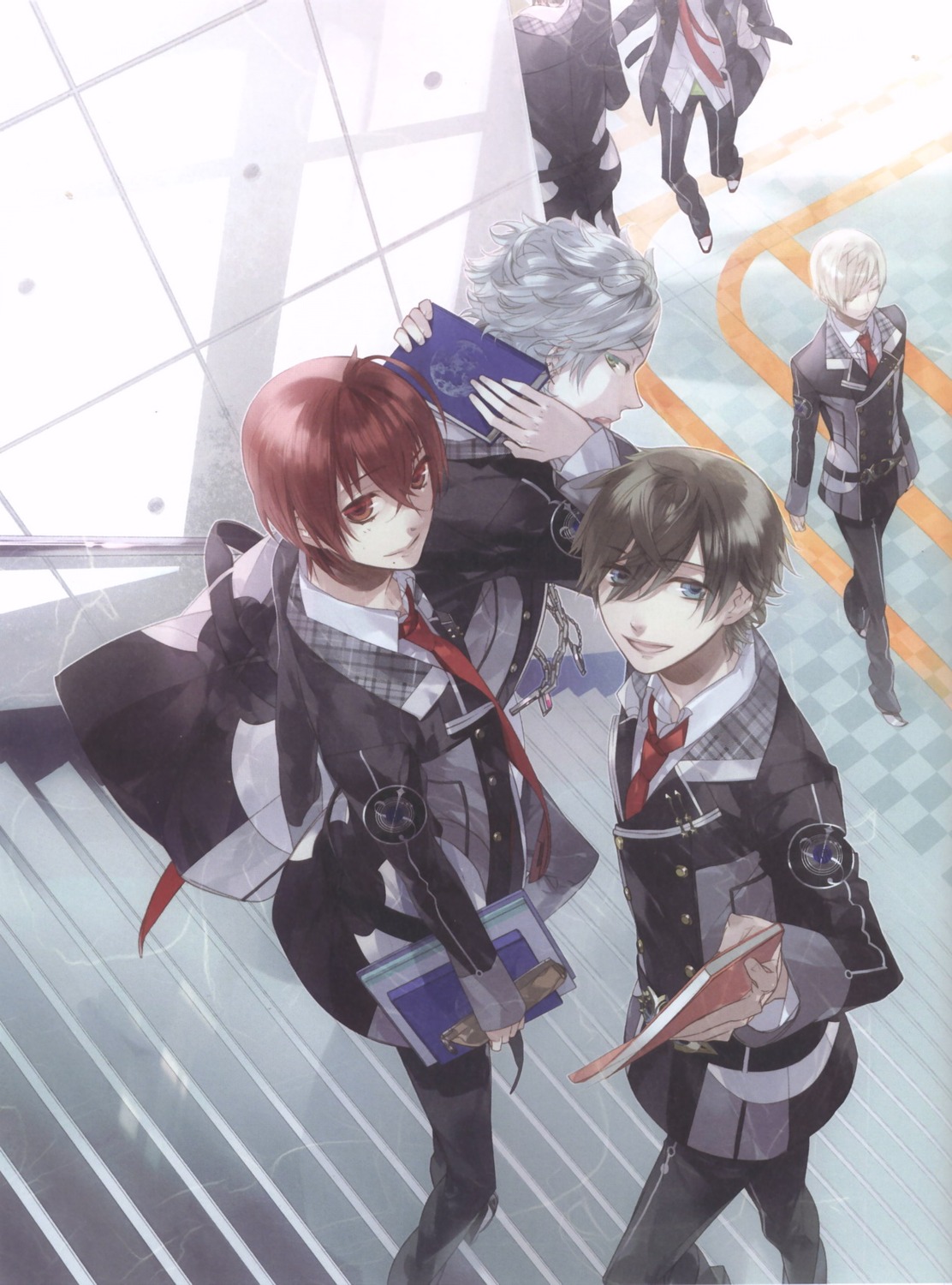 jpeg_artifacts, kagurazaka_shiki, kazuaki, male, nanami_kanata, seifuku, starry_sky, tomoe_yoh