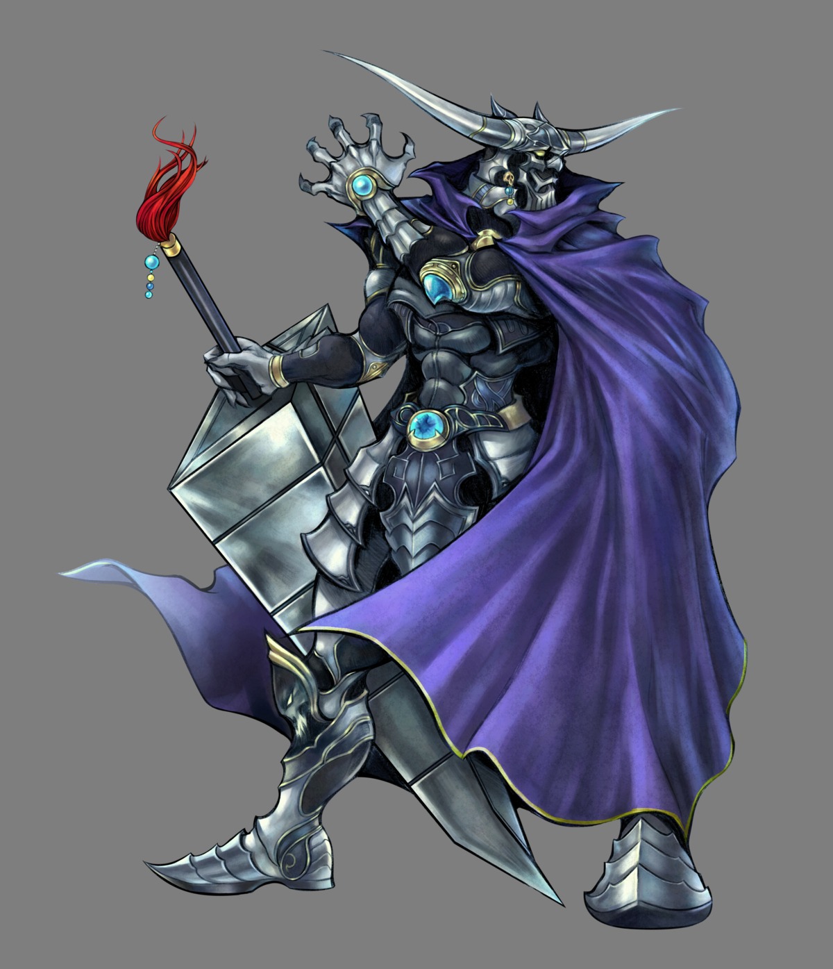 armor, dissidia_final_fantasy, final_fantasy, final_fantasy_i, garland, horns, male, nomura_tetsuya