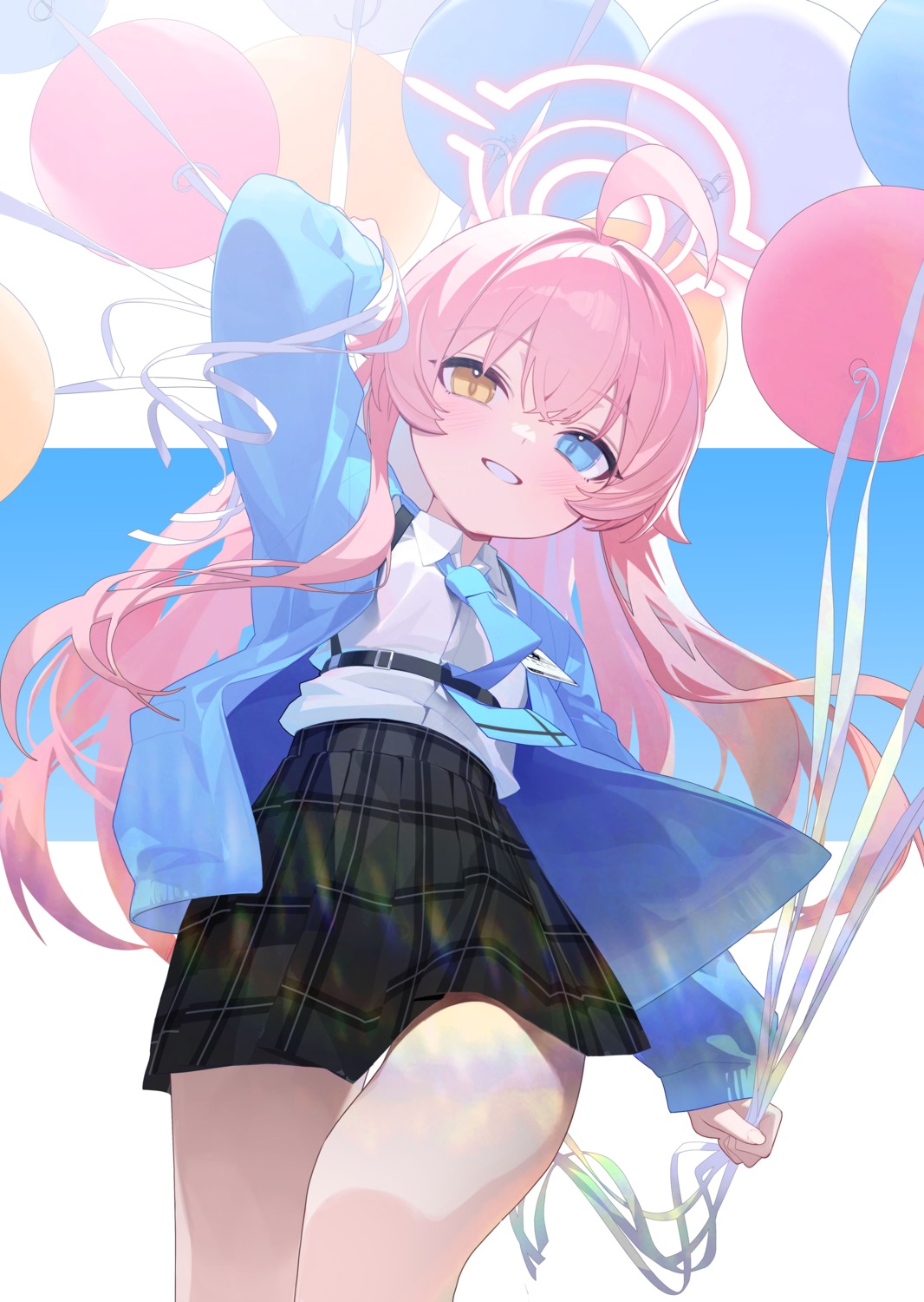 amejaga, blue_archive, halo, heterochromia, seifuku, sweater, takanashi_hoshino