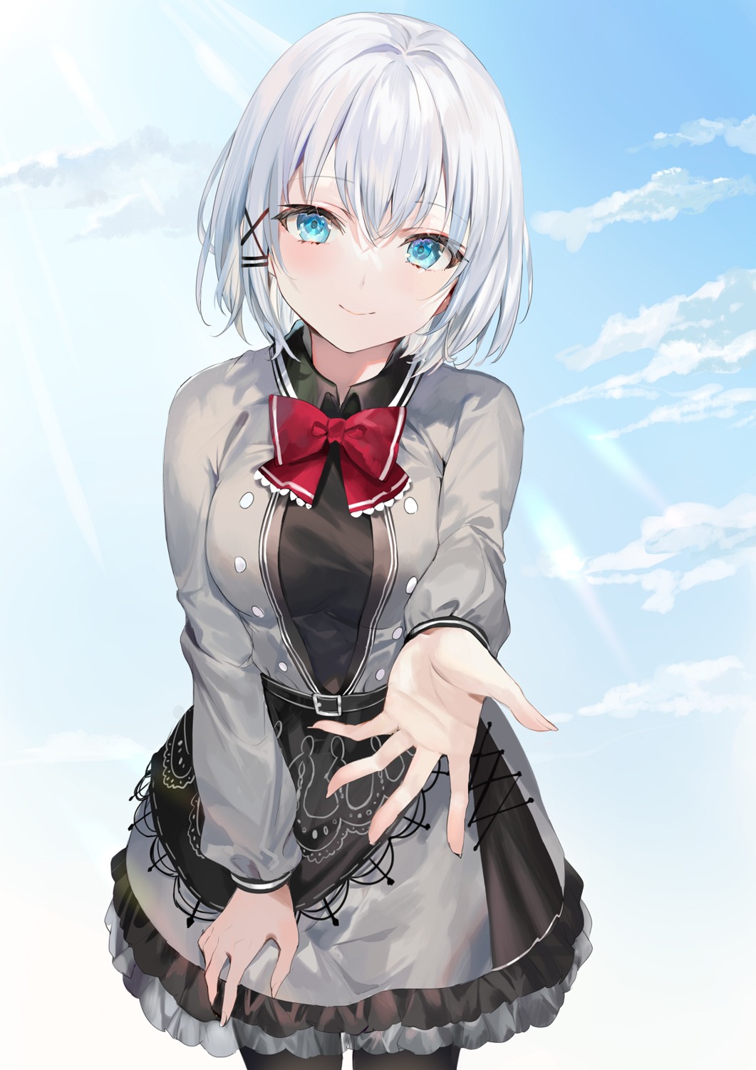 dress, momoko_(momopoco), pantyhose, see_through, siesta_(tanmoshi), tantei_wa_mou_shindeiru.