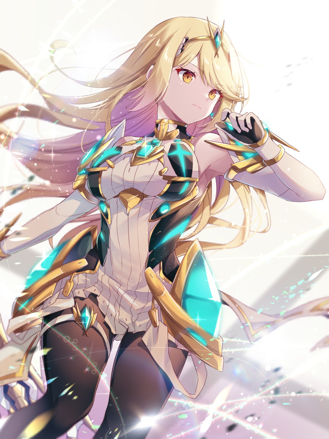 dress, garter, hikari_(xenoblade_2), pantyhose, ui_frara, xenoblade_(series), xenoblade_2