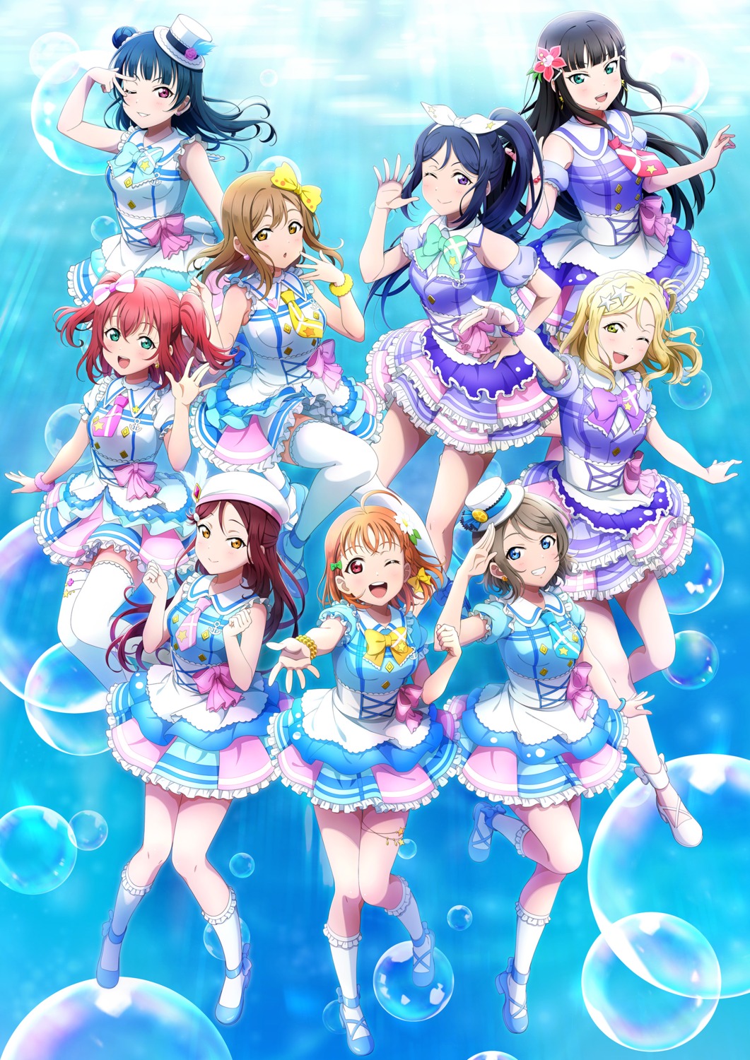 garter, kunikida_hanamaru, kurosawa_dia, kurosawa_ruby, love_live!_(series), love_live!_sunshine!!, matsuura_kanan, ohara_mari