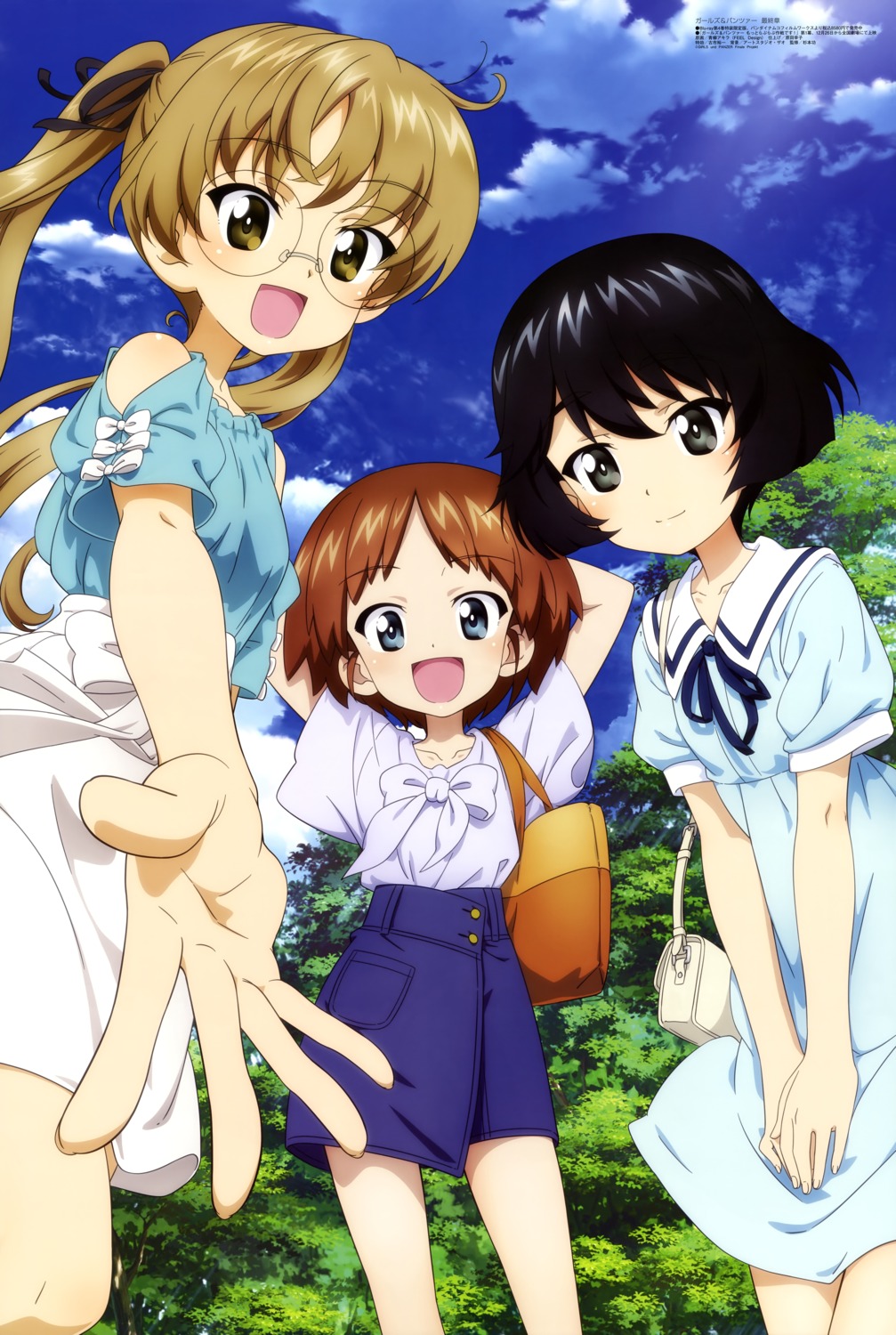 aoyagi_akira, dress, girls_und_panzer, megane, oono_aya, sakaguchi_karina, utsugi_yuuki