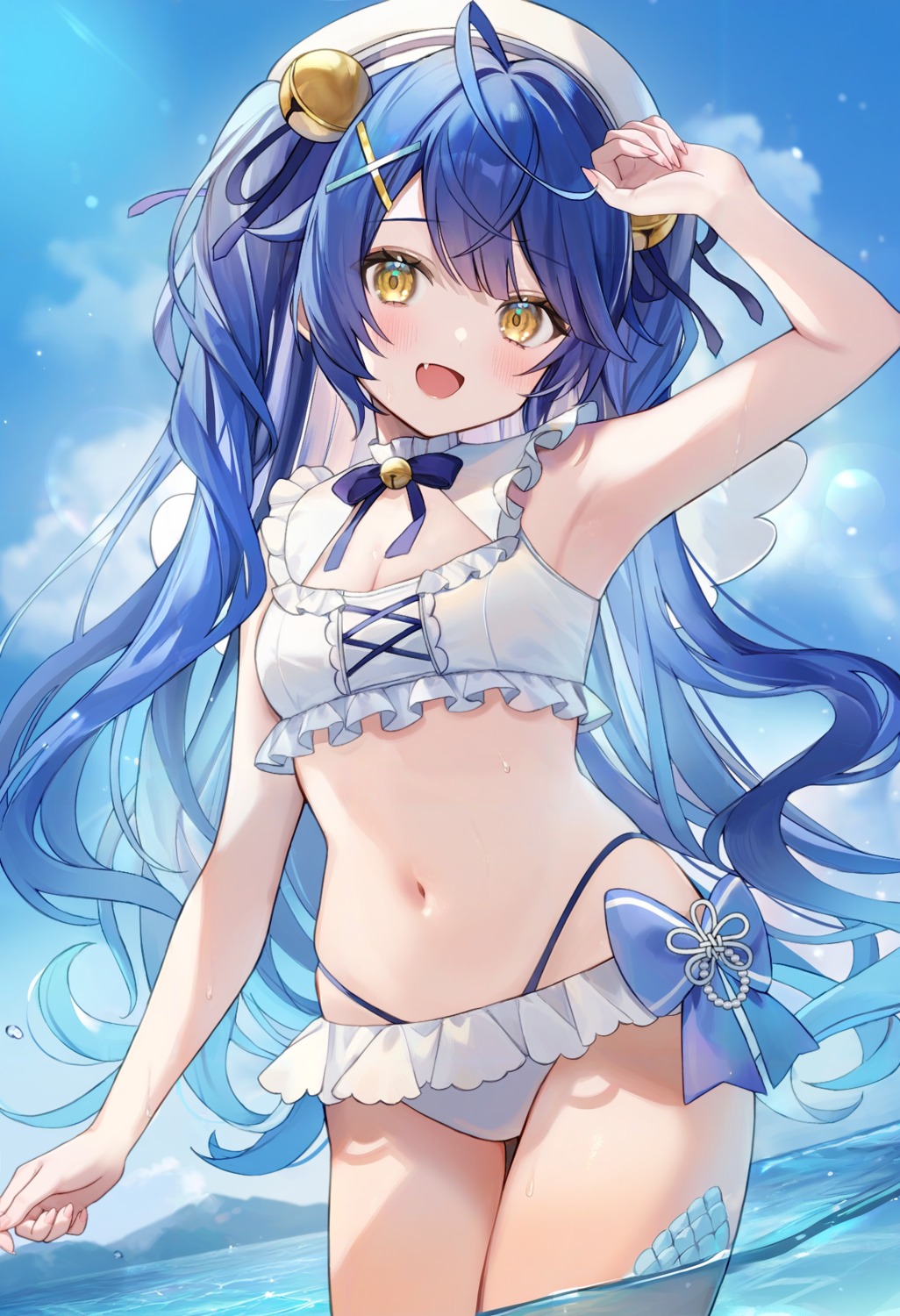 amamiya_kokoro, aria_(ariacue), bikini, nijisanji, swimsuits, wet, wings