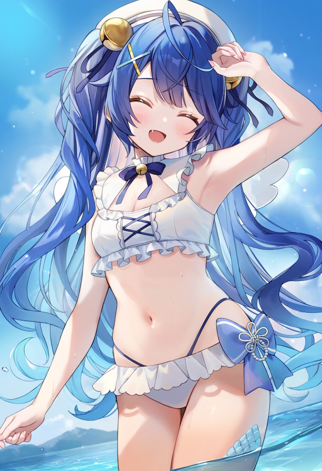 amamiya_kokoro, aria_(ariacue), bikini, nijisanji, swimsuits, wet, wings