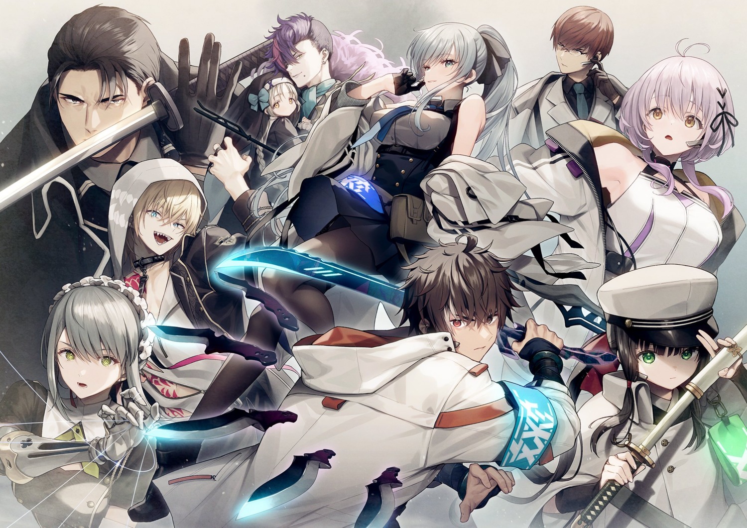 armor, maid, megane, nameless_(brand), natsuhiko, nun, pantyhose, skirt_lift