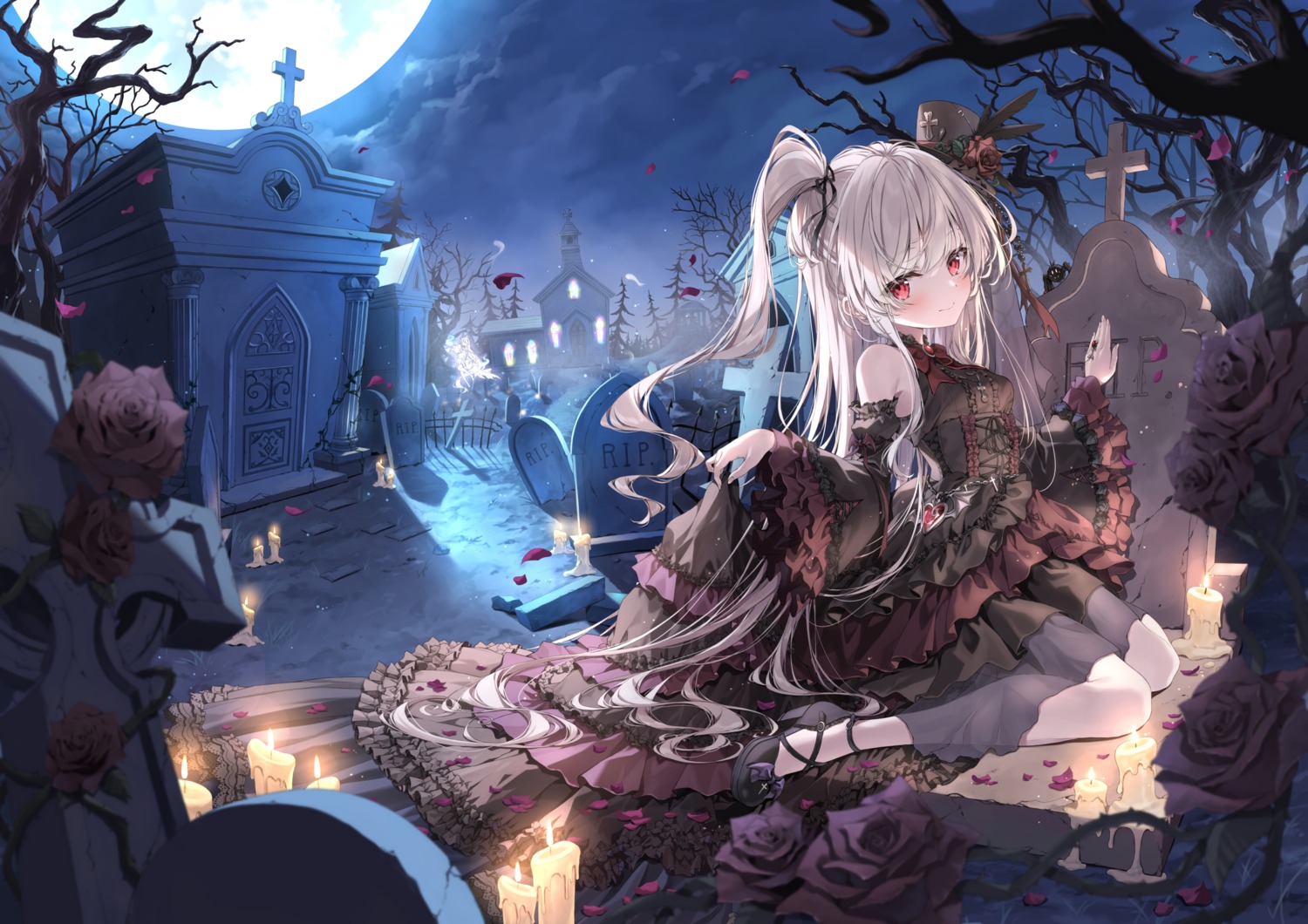 dress, gothic_lolita, heels, kakao_rantan, lolita_fashion, see_through, skirt_lift