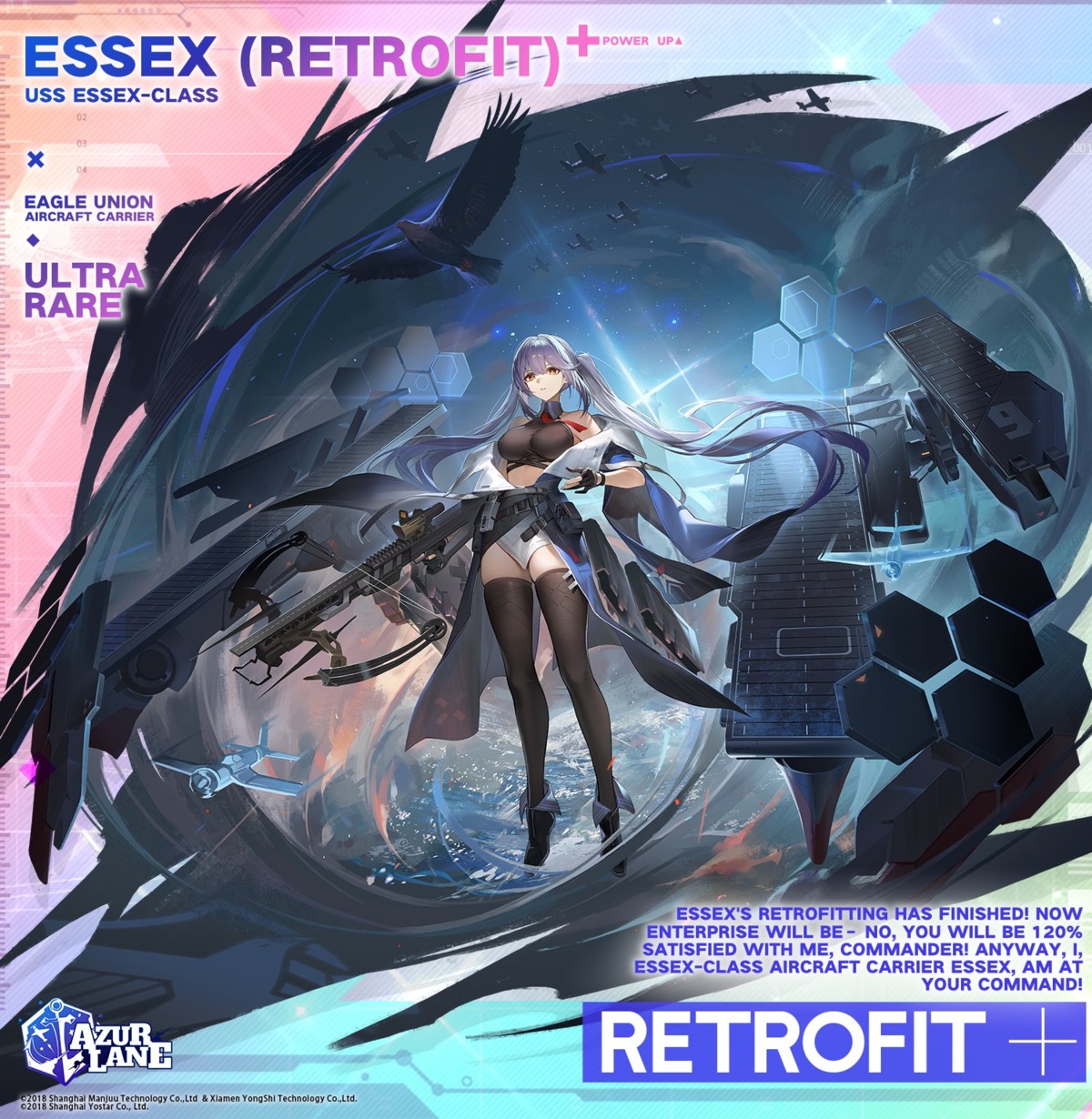 azur_lane, essex_(azur_lane), tagme, thighhighs, weapon