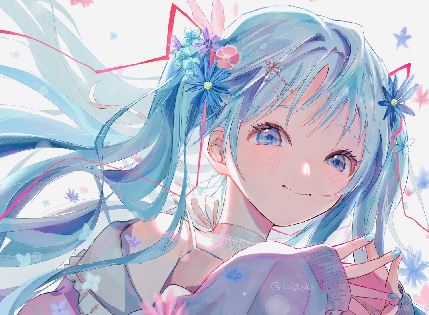 hatsune_miku, melt_(vocaloid), tef88, vocaloid