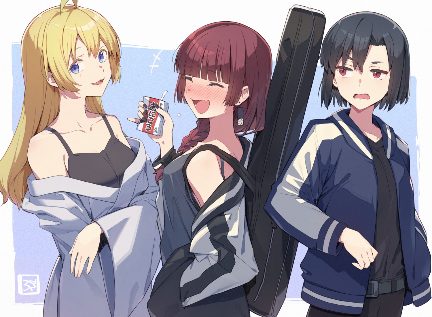 3s_(tarariko), bocchi_the_rock!, guitar, hiroi_kikuri, iwashita_shima, shimizu_eliza