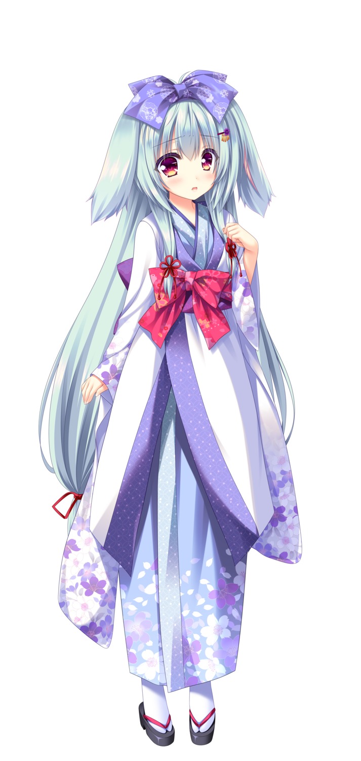 animal_ears, kimono, lump_of_sugar, moekibara_fumitake, tarumi_konoha, yorite_konoha_wa_kurenai_ni