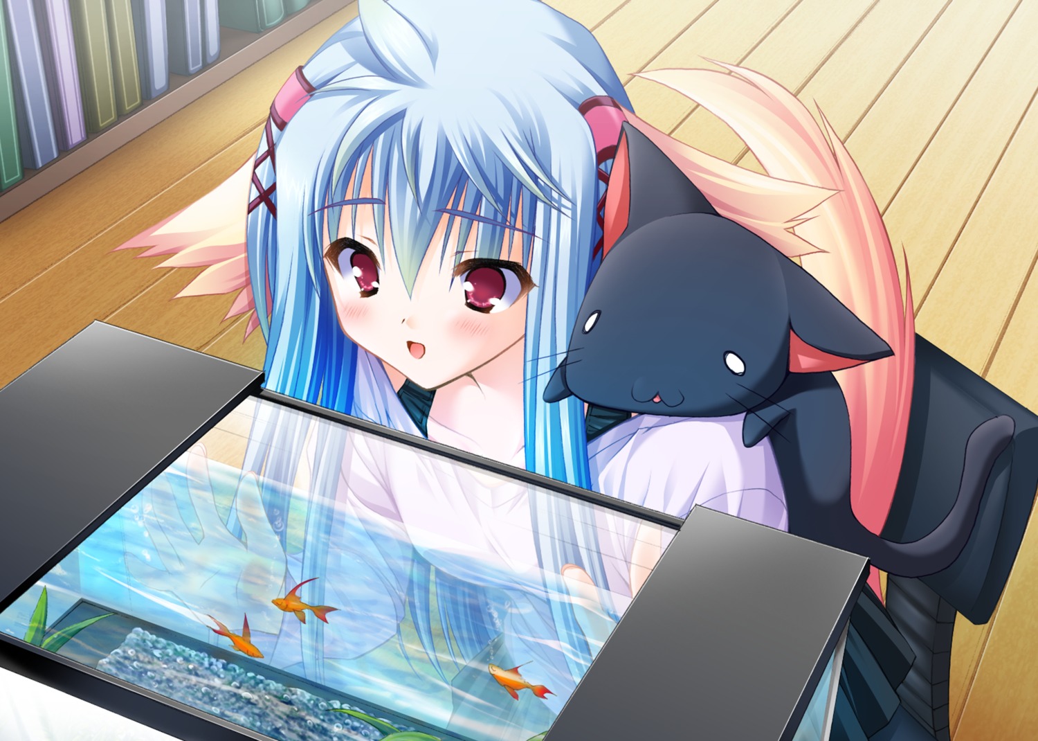 animal_ears, inumimi, lump_of_sugar, moekibara_fumitake, neko, nursery_rhyme, shikishima_krile, tail
