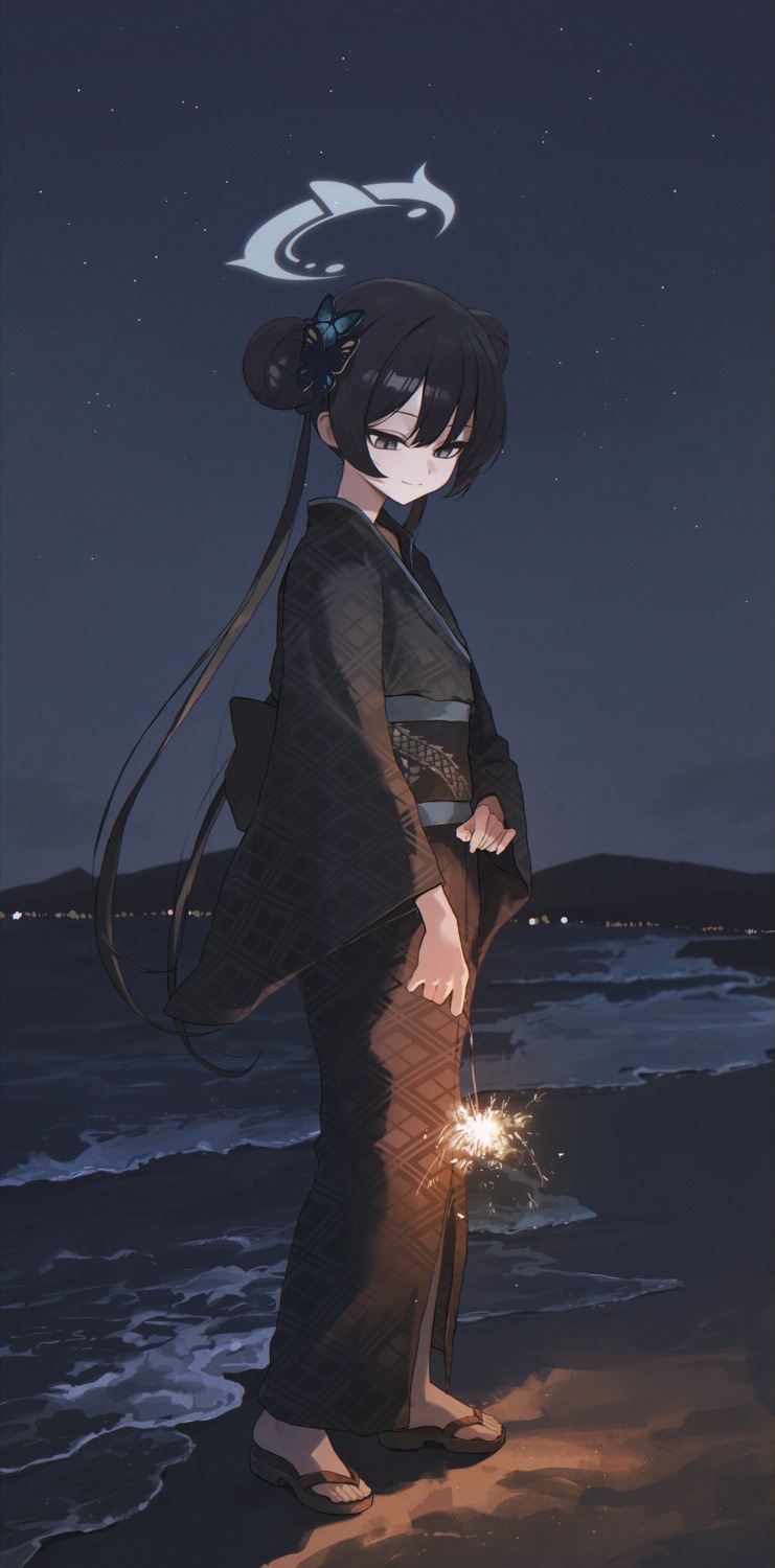 blue_archive, halo, ryuuge_kisaki, toi1et_paper, yukata