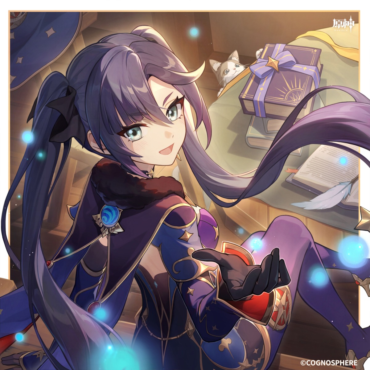 garter, genshin_impact, heels, mona_megistus, neko, pantyhose, tagme