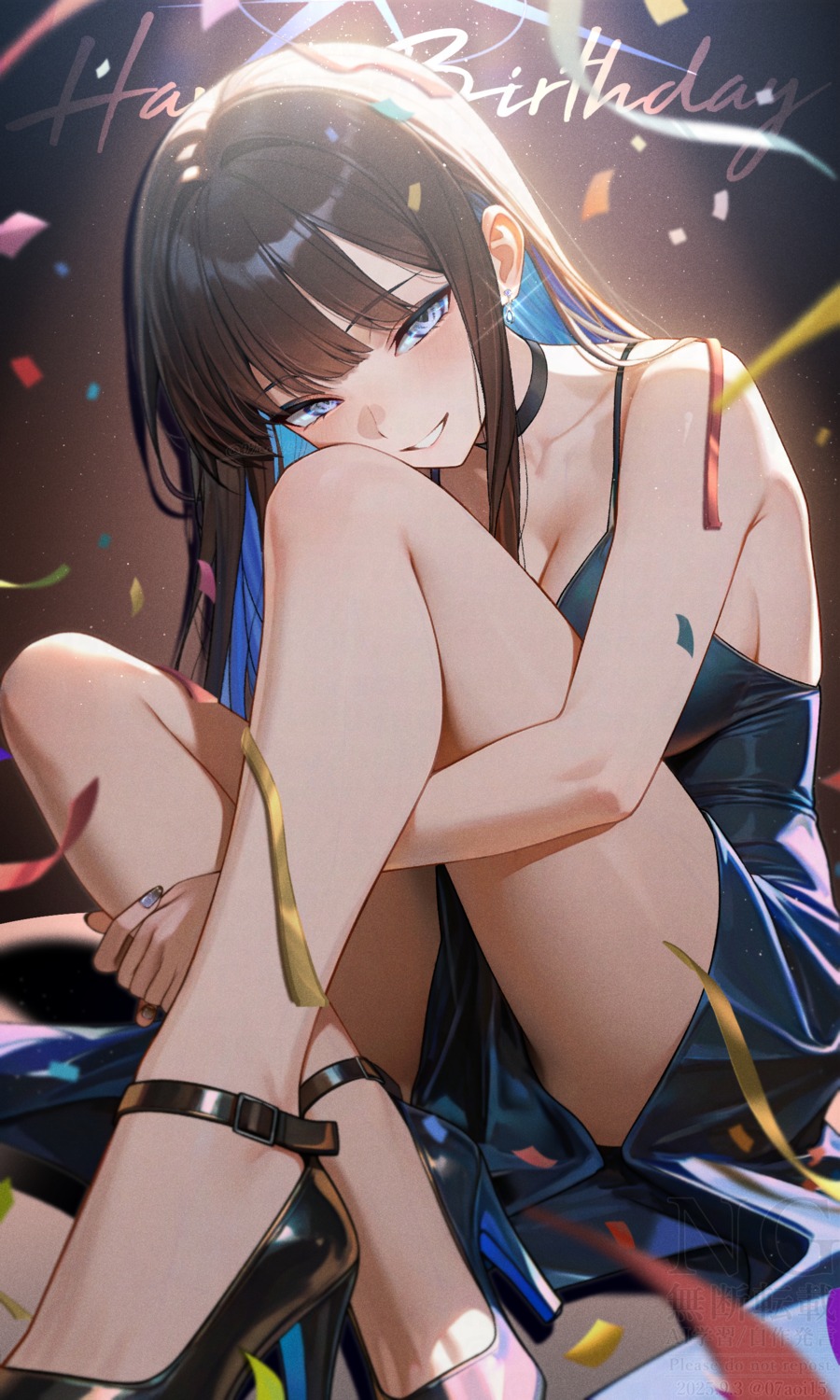 aoi_(07aoi15), blue_archive, dress, halo, heels, joumae_saori