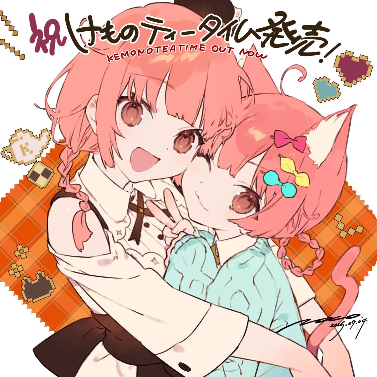 animal_ears, kemono_teatime, nekomimi, noco, studio_lalala, sweater, tail, waitress, yuri