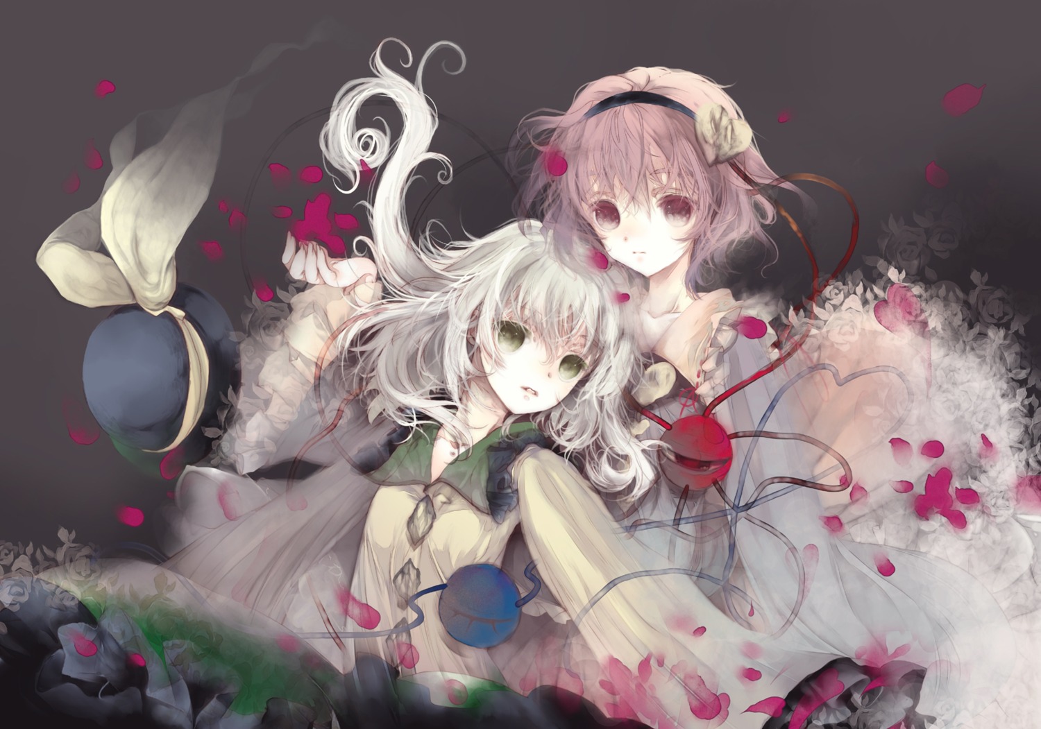 komeiji_koishi, komeiji_satori, ooki_bonta, touhou