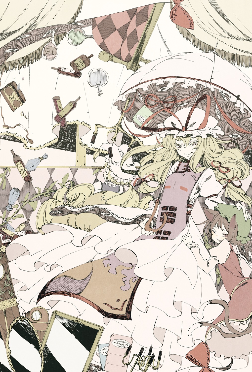 abara_heiki, chen, touhou, yakumo_ran, yakumo_yukari